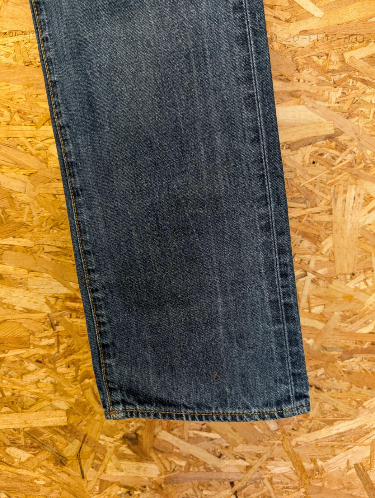 Paul Smith Jeans Mens W32 L34 Blue Denim Slim Straight 400M Button Leather Patch