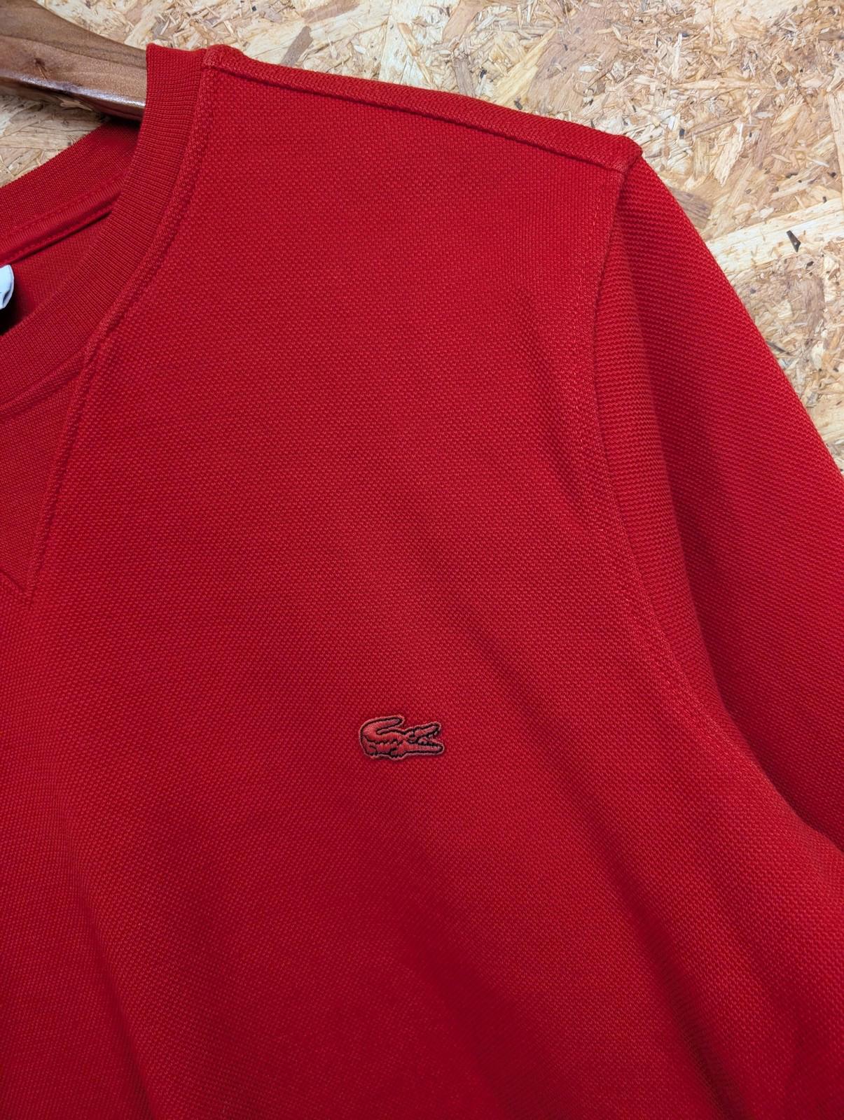 Lacoste Sweatshirt Large Men 5 Crew Neck Cotton Rare Red Croc Logo Casuals Oi
