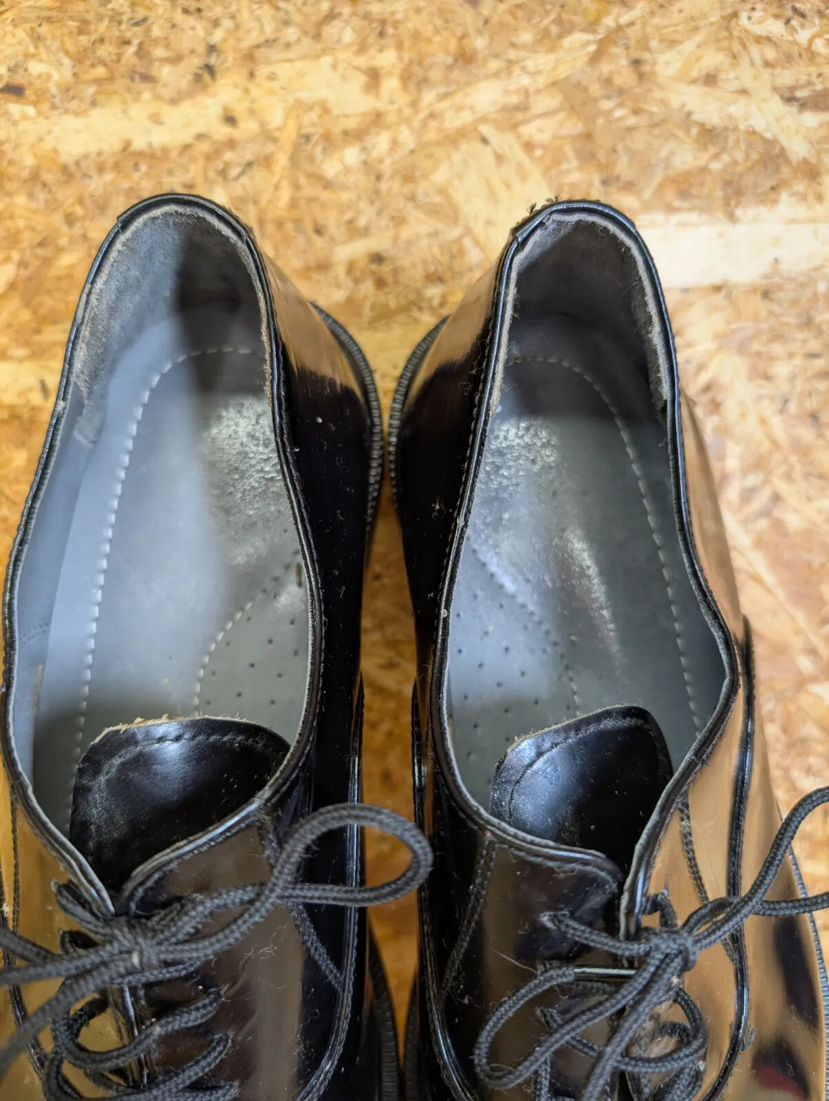 Clifford James Patent Leather Dress Shoes Mens UK 9 EU 43 Black Lace Up Oxford