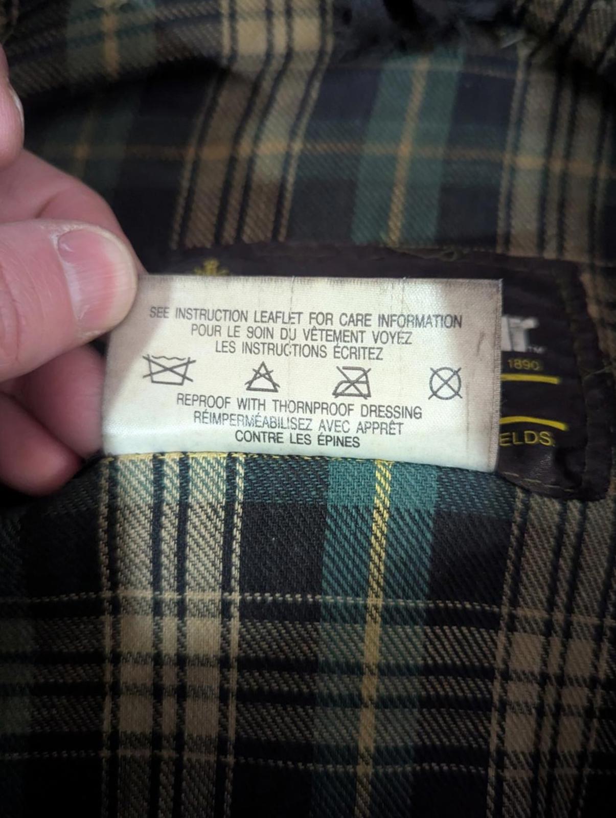 90s Barbour Bedale Green Wax Jacket Medium C40 Men England Tartan Cord A100