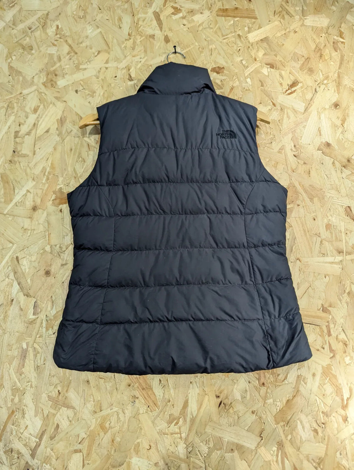 North Face Gilet Vest Womens Medium Black Nuptse 700 Fill Zip Puffer Bodywarmer