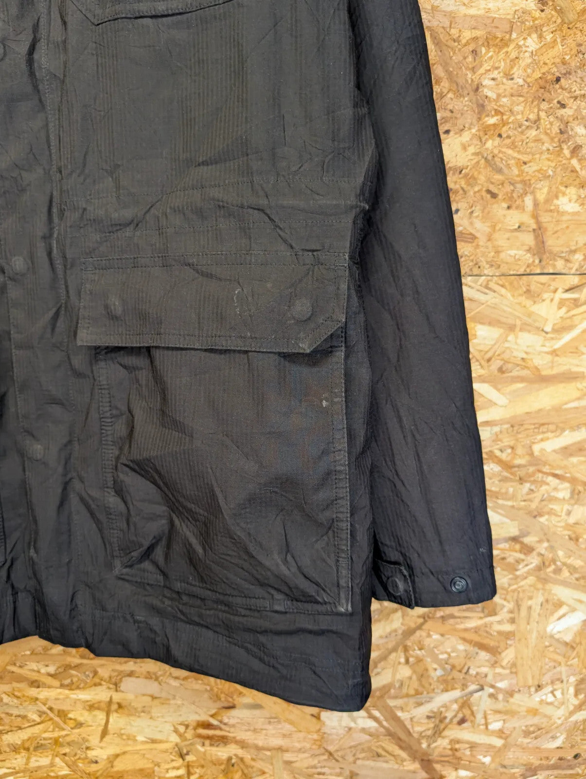 Patagonia H2no Eco Waterproof Jacket Black Mens Small Ripstop Hood Utility Parka