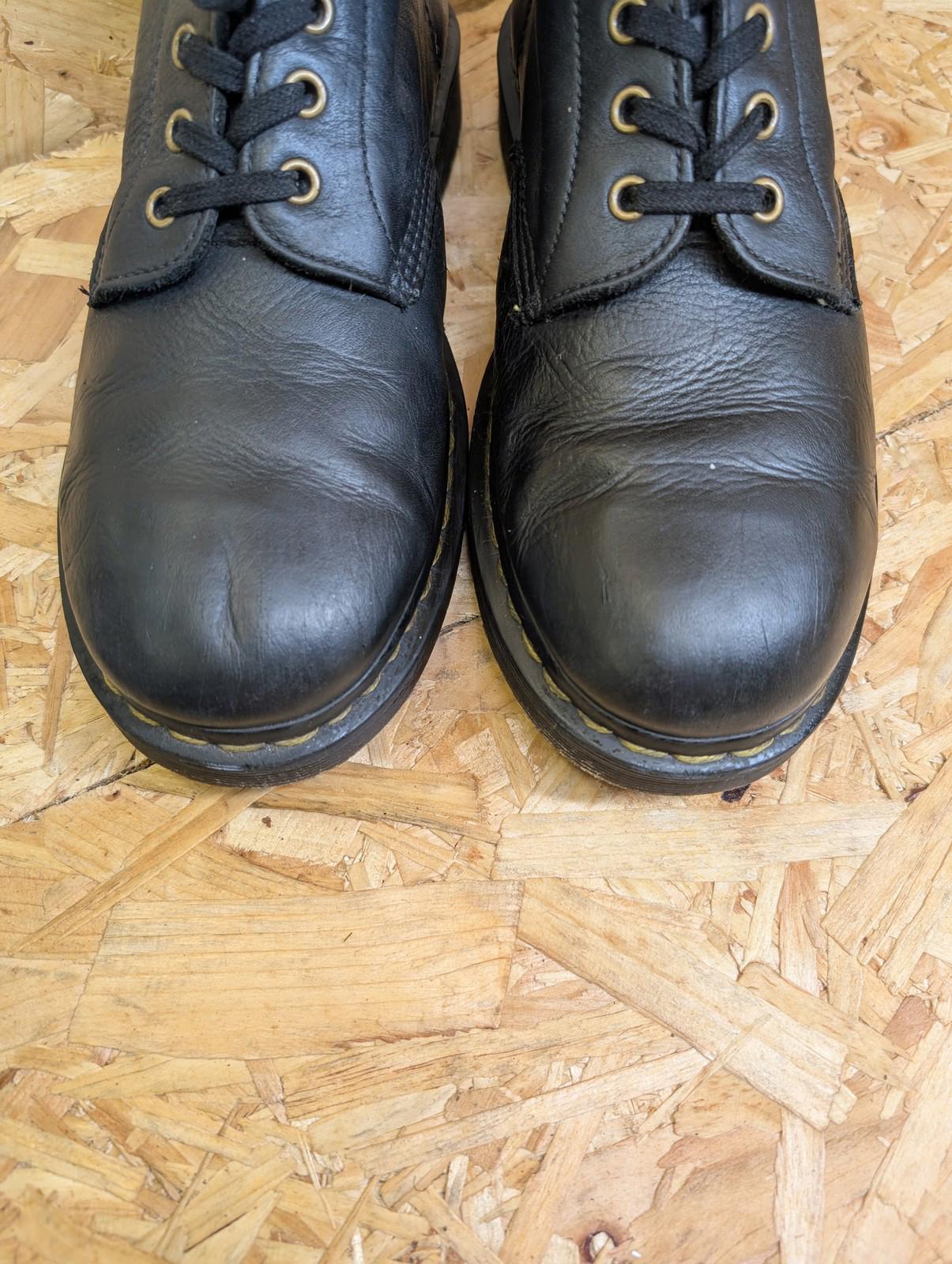 Dr Martens 1460 Boots Mens UK 10 Black Leather Vintage Retro Combat Skinhead