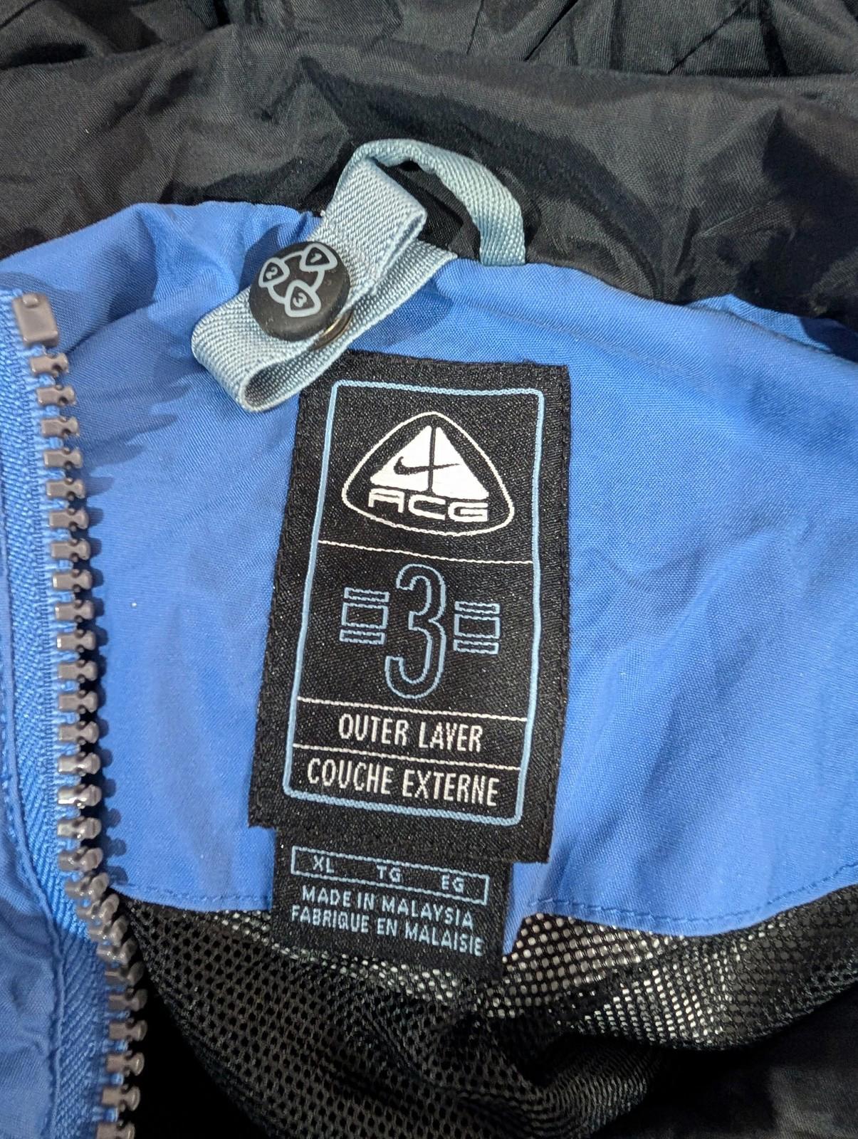 Nike ACG Jacket Men XL Hooded Waterproof Blue Waterproof Gorpcore