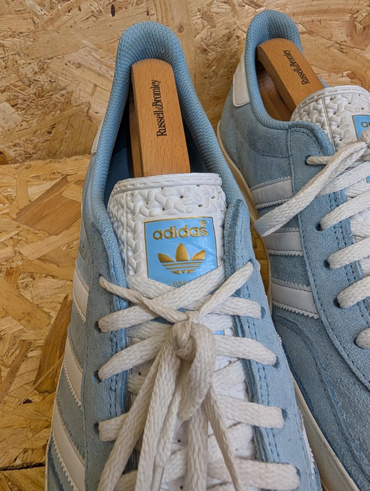 Adidas Gazelle Trainers UK 11 Mens Y2K Sky Blue Suede Classic Casual Lace Up