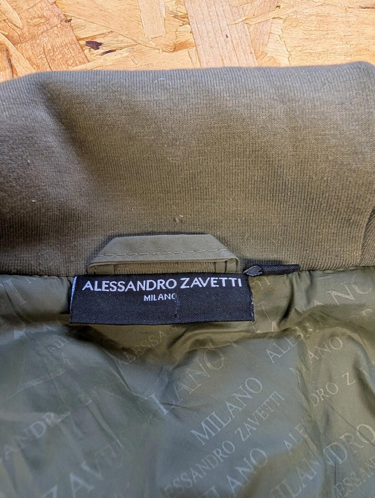 Alessandro Zavetti Puffa Jacket Medium Men Utility Track Khaki Green Zip Chore