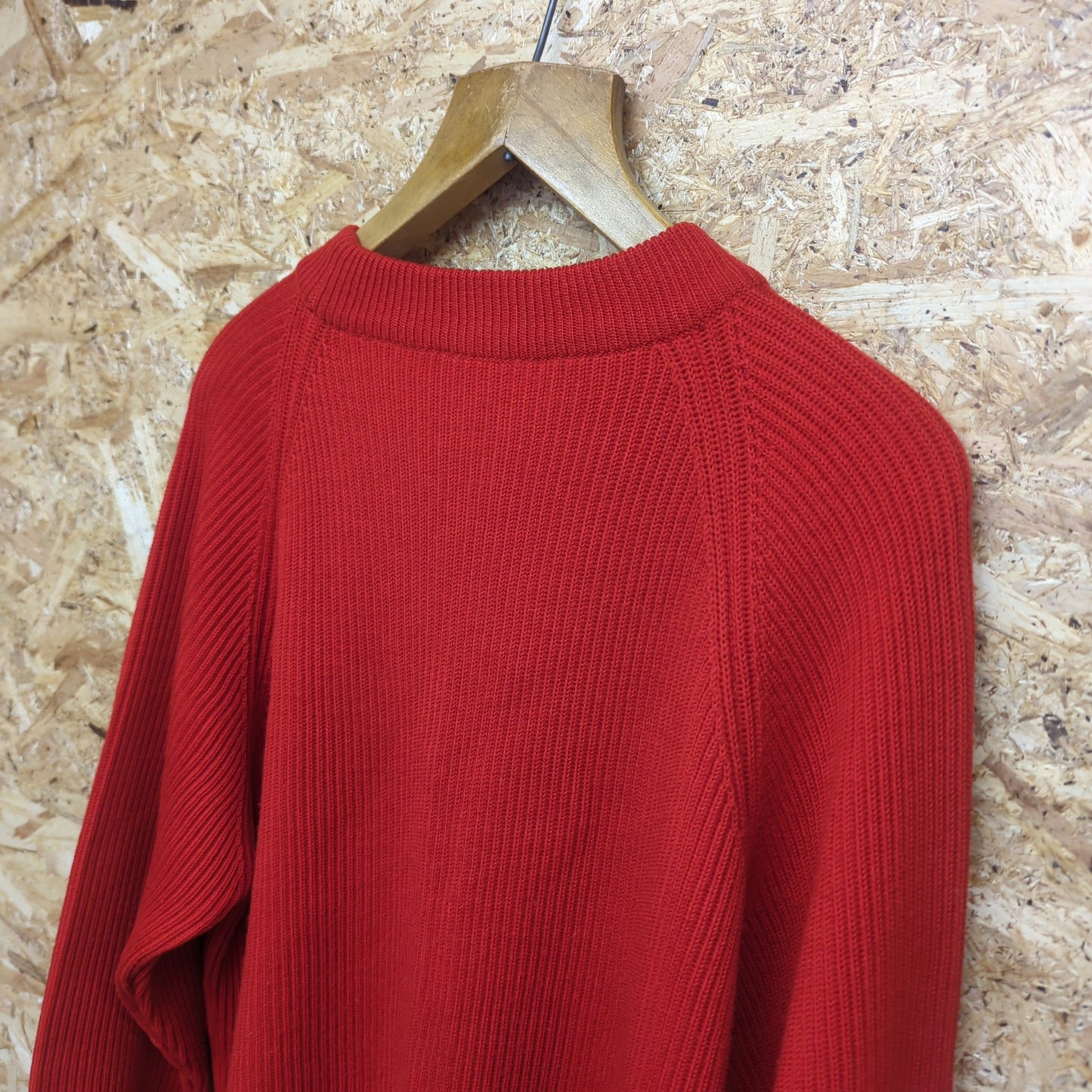 Valentino Mens Jumper Vintage 80s Knit 100% Wool Red Beachwear Made In Italy XL