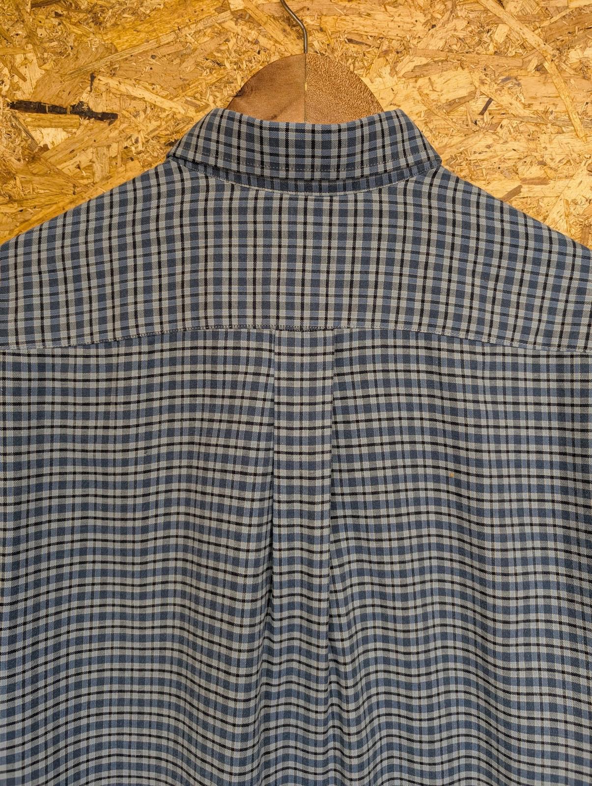 Lacoste Casual Shirt Large 42 Men Check Pattern Blue Long Sleeve Pocket Casuals