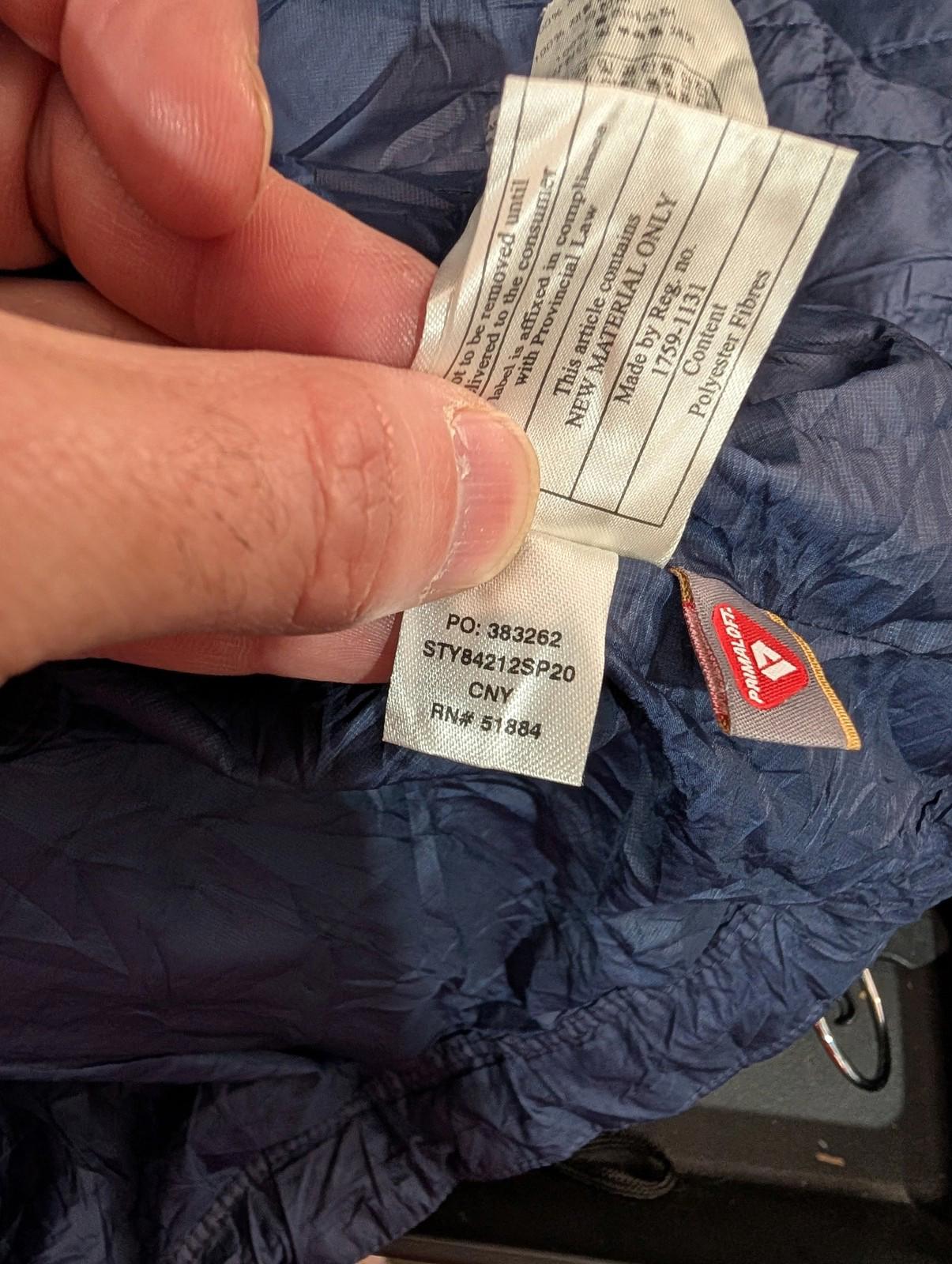 Patagonia Nano Puff Jacket Large Men Navy Blue Quilt Primaloft Insulated Puffer