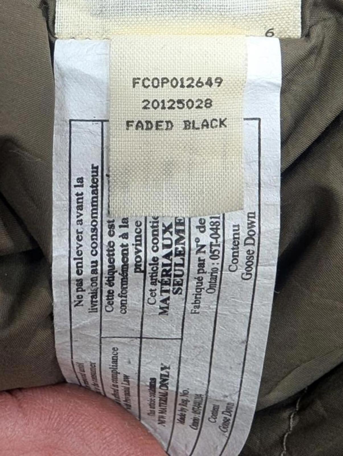 Filson Alaska Down Parka XS Women Hooded Goose Feather Black Coat Winter