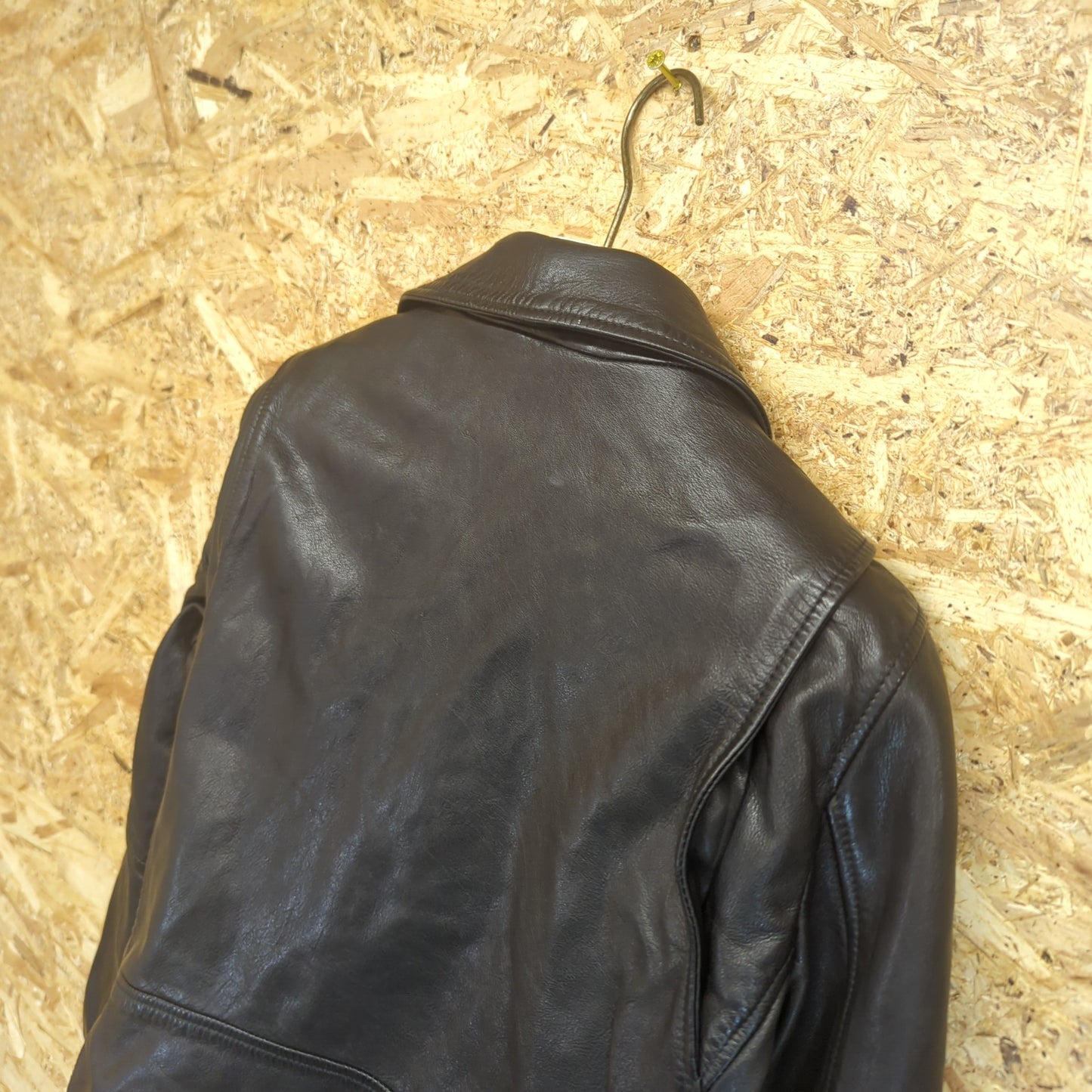 All Saints Griffen Black Leather Biker Jacket Motorbike Size UK 12 Medium