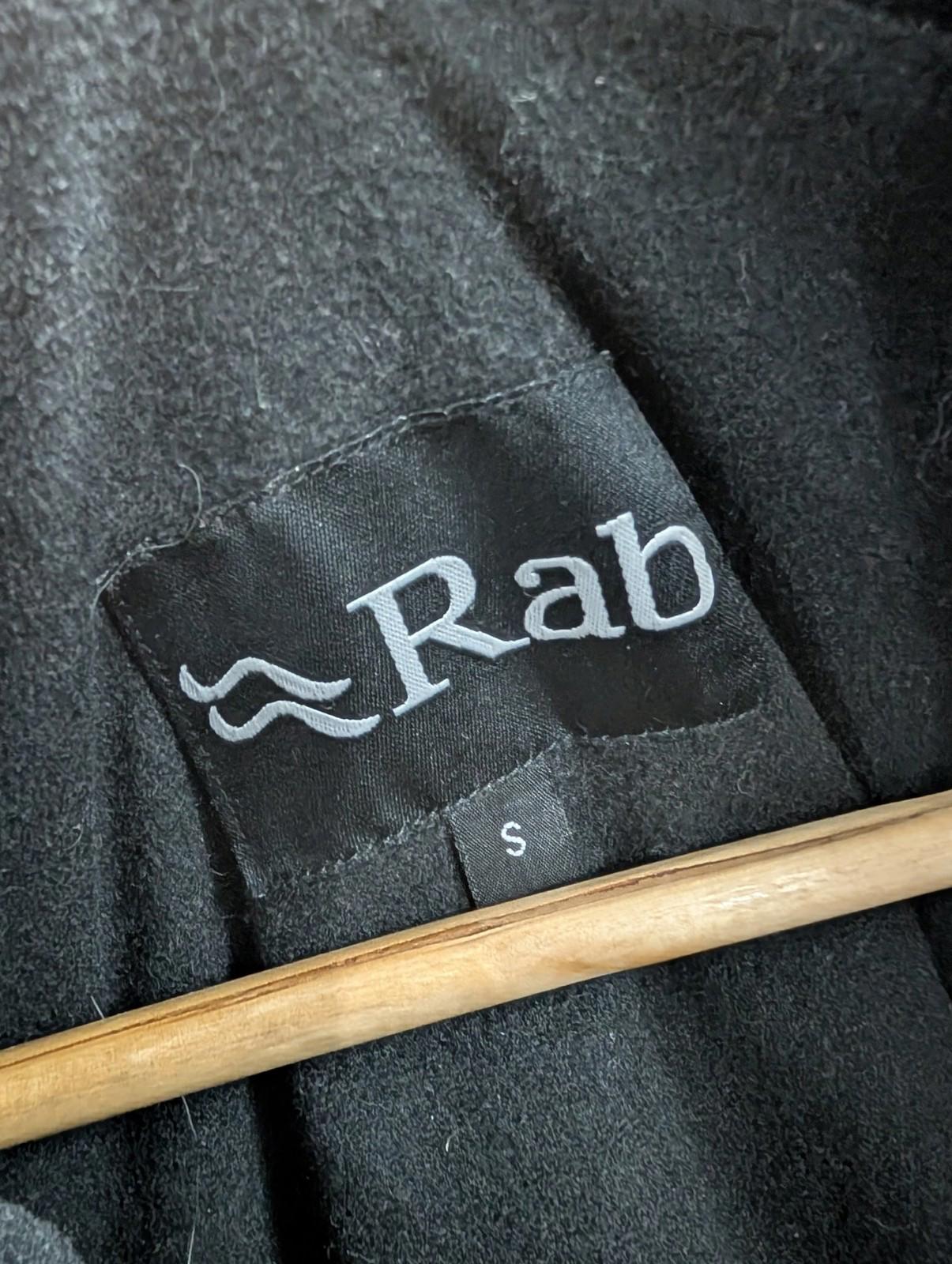 Rab Vapour-Rise Trail Jacket Small Men Fleece Lined Waterproof Outdoor Black