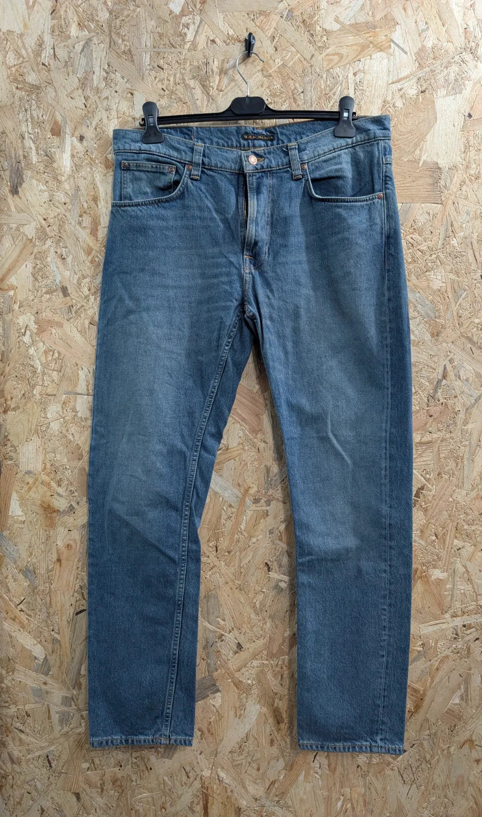 Nudie Jeans Lean Dean Mens W36 L32 Blue Denim Lean Dean