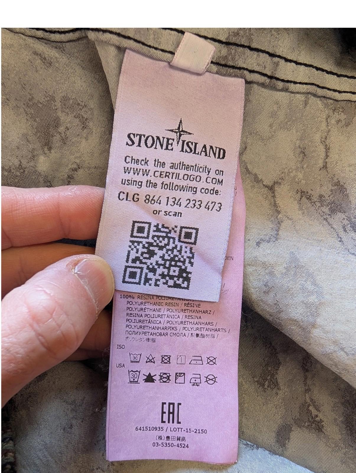 Stone Island Centre-Badge Shirt XL Men Acid Camouflage Short Sleeve 2016 Button
