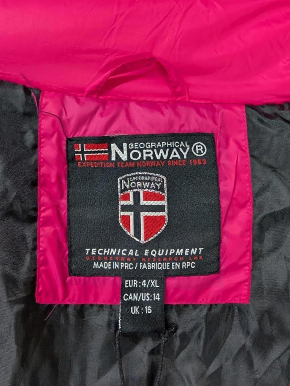 Geographical Norway Pink Puffer Jacket XL UK 16 Women Quilted Lightweight Layer