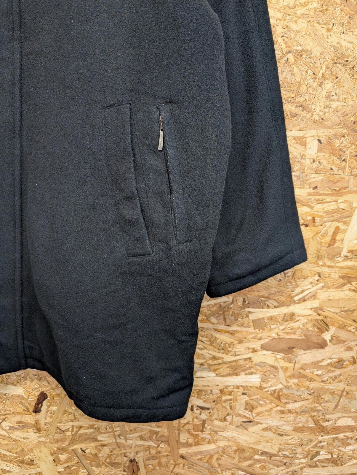 Burberry Wool Blend Coat Large 42 Men Vintage 90s Zip Black Winter Nova Jacket