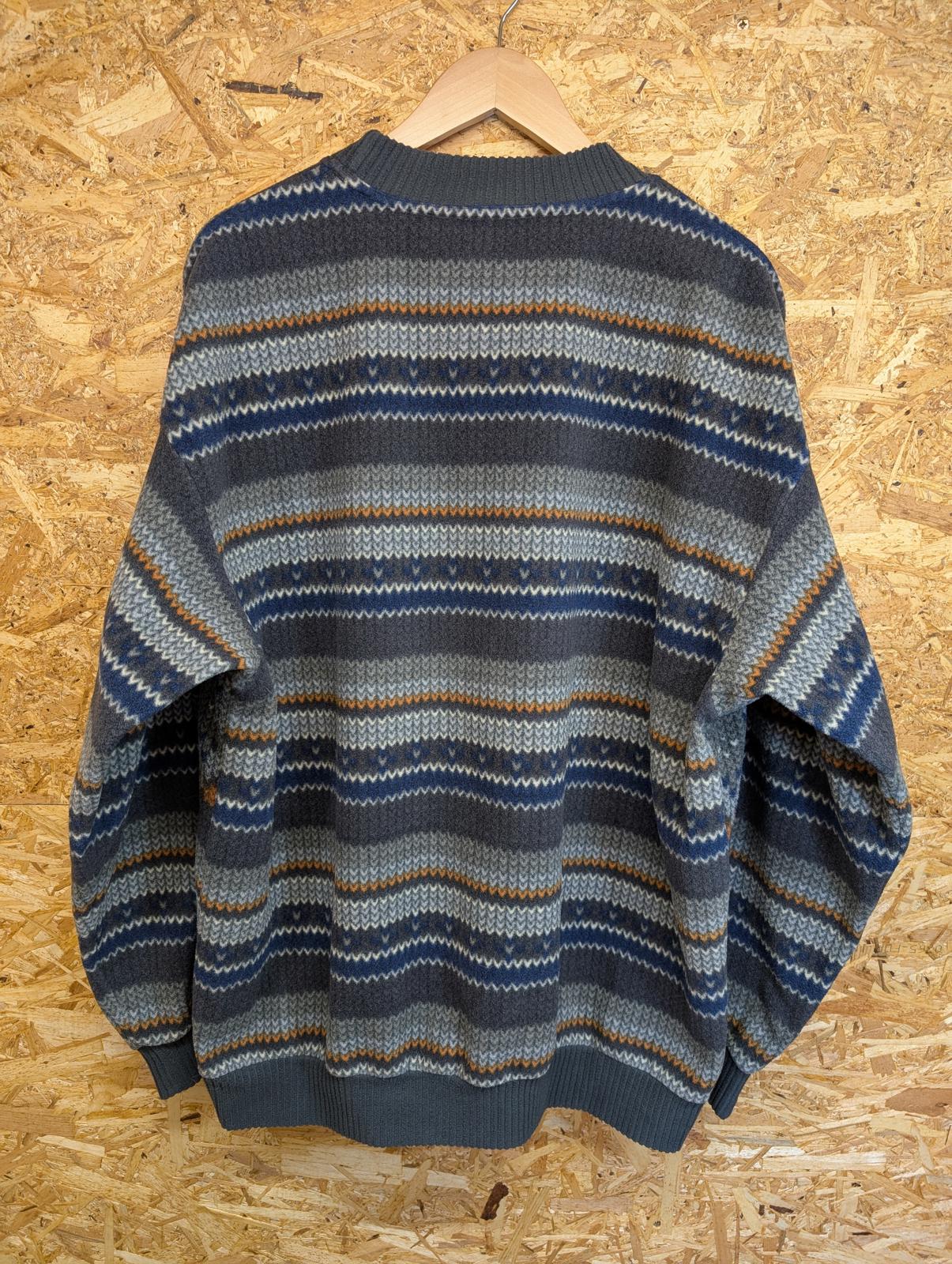 Fila Fleece Sweater Mens Size XL 90s Vintage Aztec Crew Neck Top Made In Italy