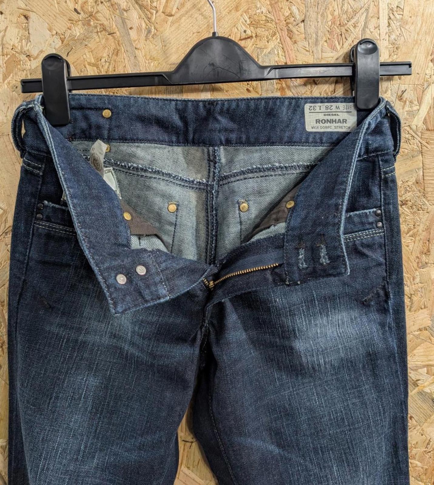 Diesel Ronhar Bootcut Jeans W28 L32 Low Rise Navy Blue Stretch Denim Vintage Y2K