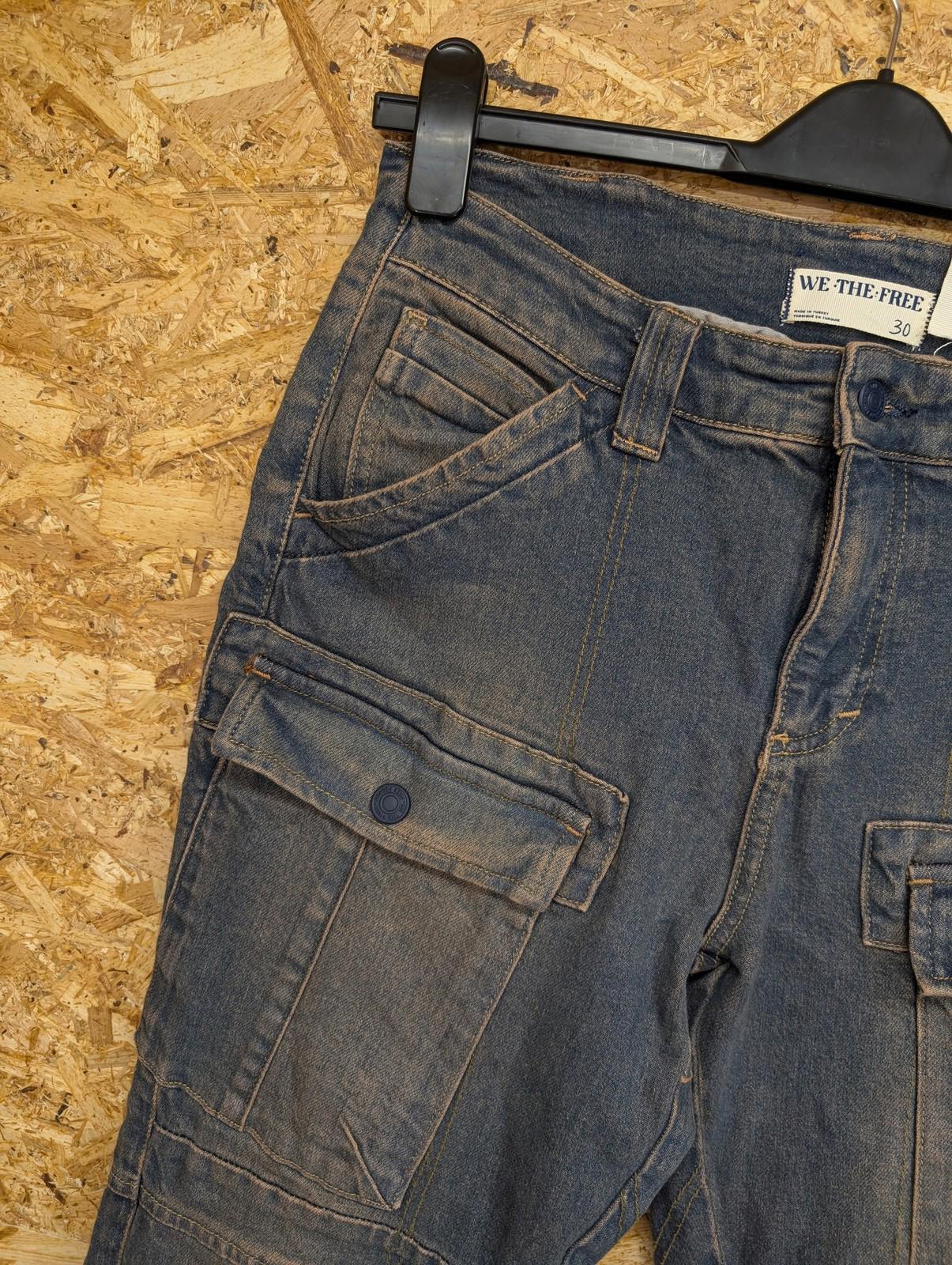 We The Free People Jeans Women W30 L34 Dream Maker Bootcut Denim Blue Cargo Bush