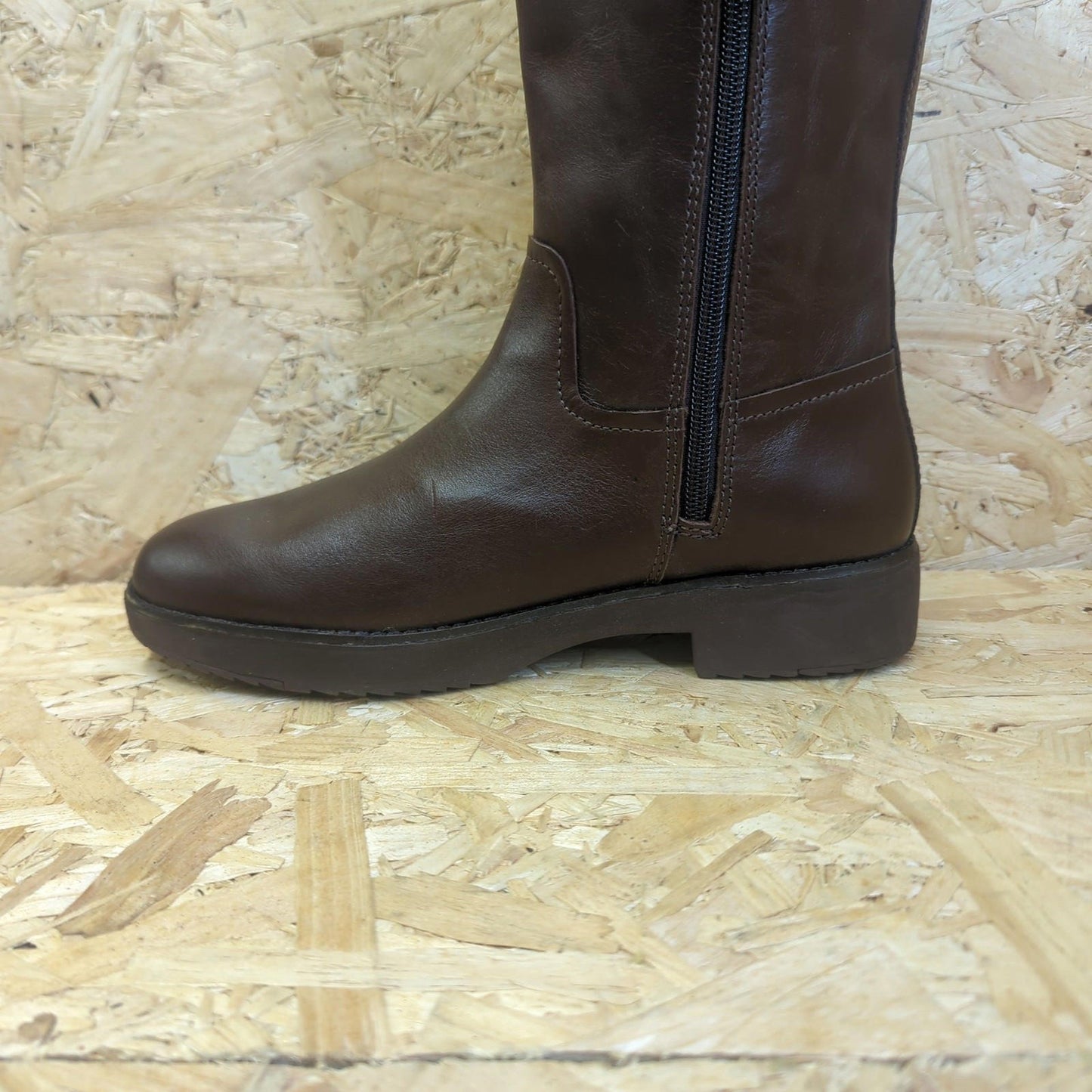 Fitflop Womens Signey Mixte Boots Zip Knee High Leather UK Size 4 Eu 37 VGC