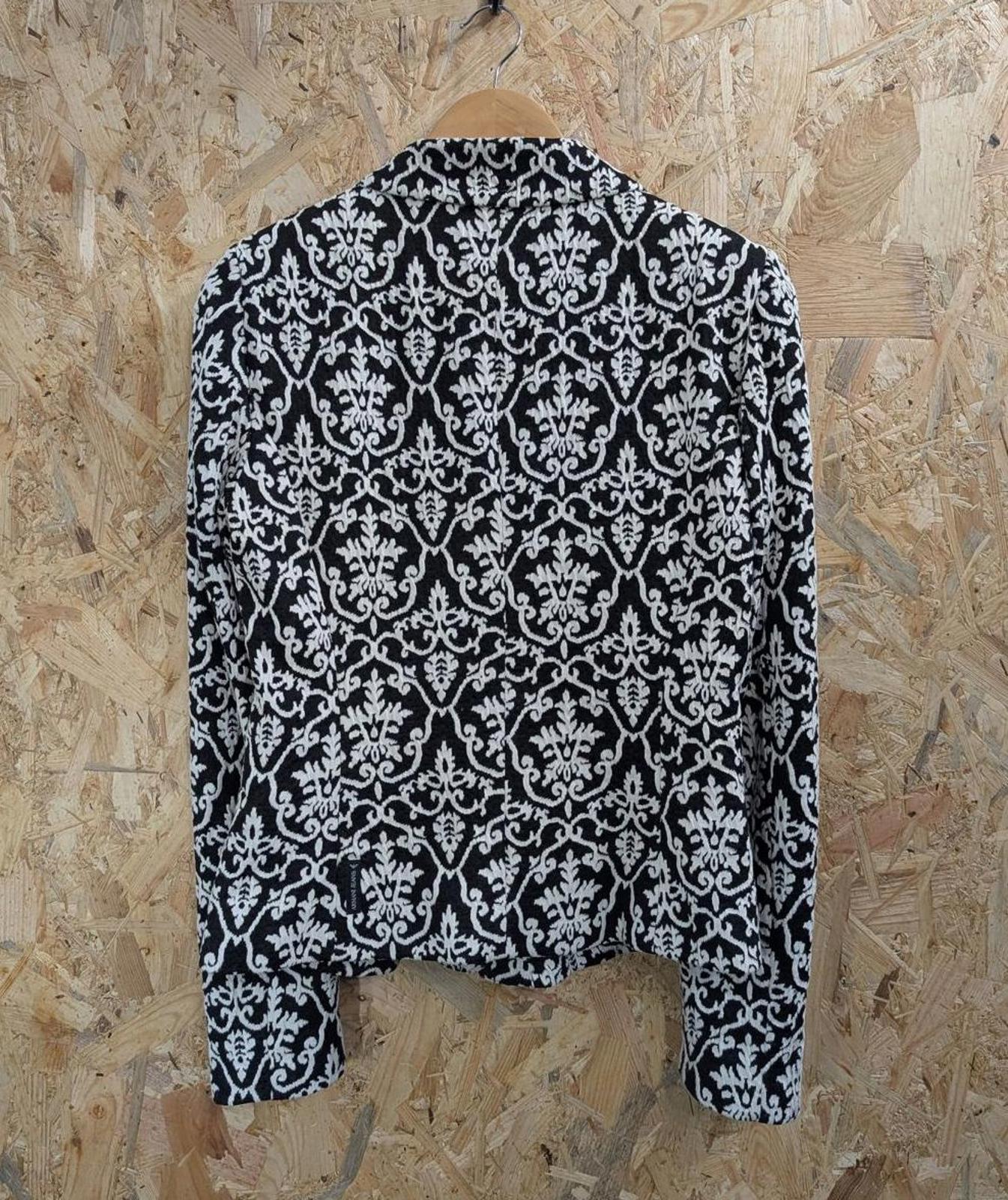 Armani Dress Suit Jacket Combo Size 12 XL Cotton Black White Pattern Skirt Jeans