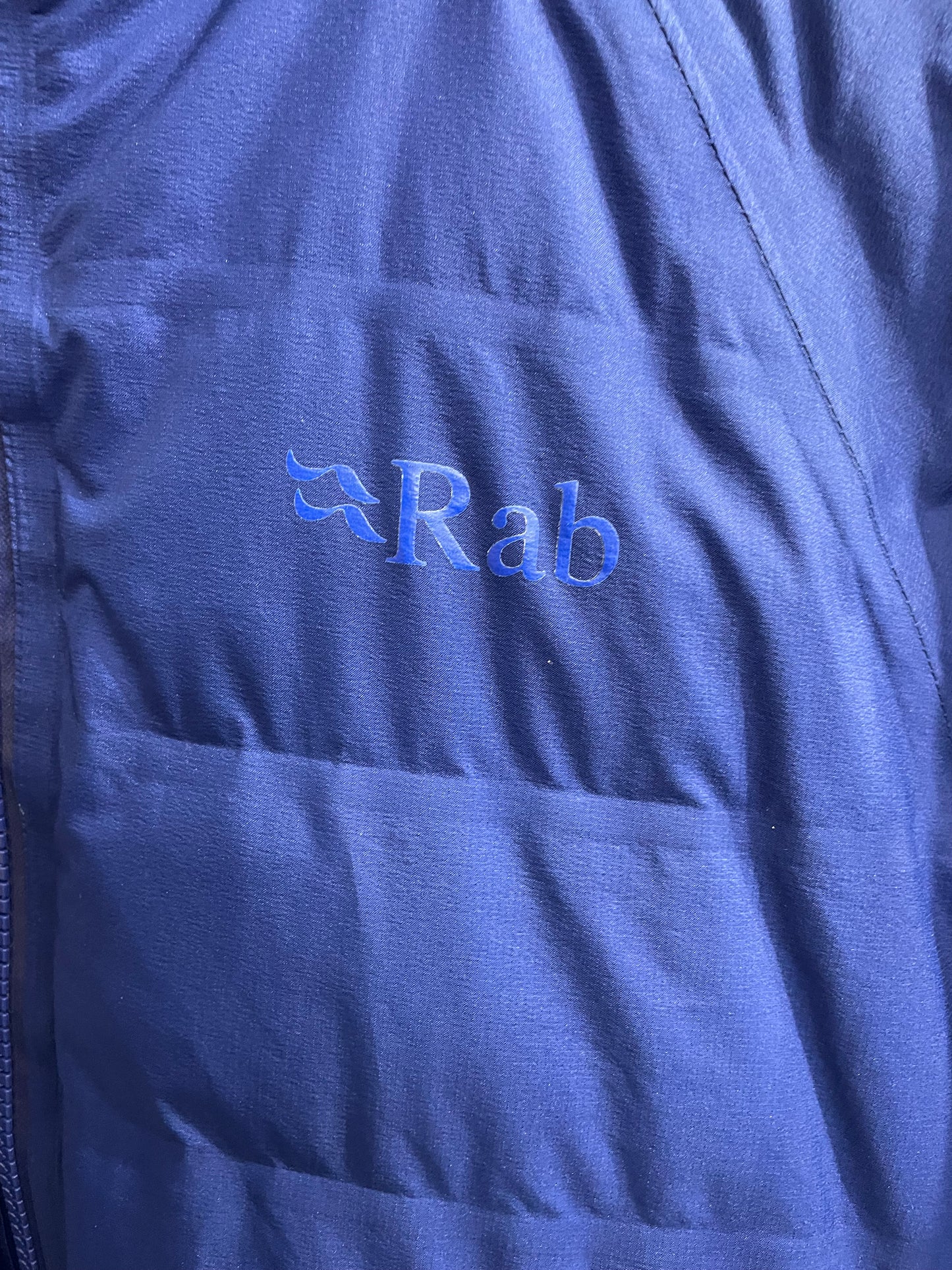 Rab Valiance Jacket QDN-63 Nikwax Down Purple Blue Puffa Pertex Sheild Large 14