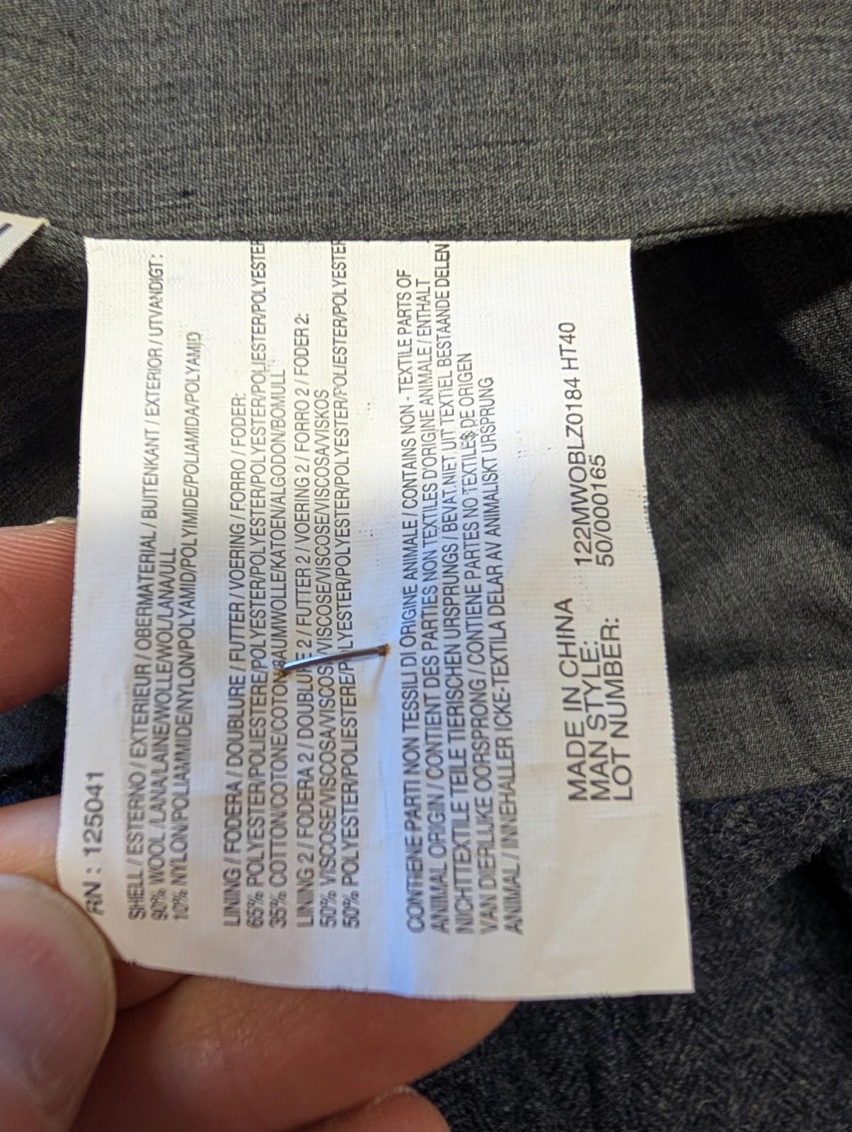 Woolrich Tweed Blazer Large Men Wool Blue 2 Button Cotton Lined Navy Elbow Patch