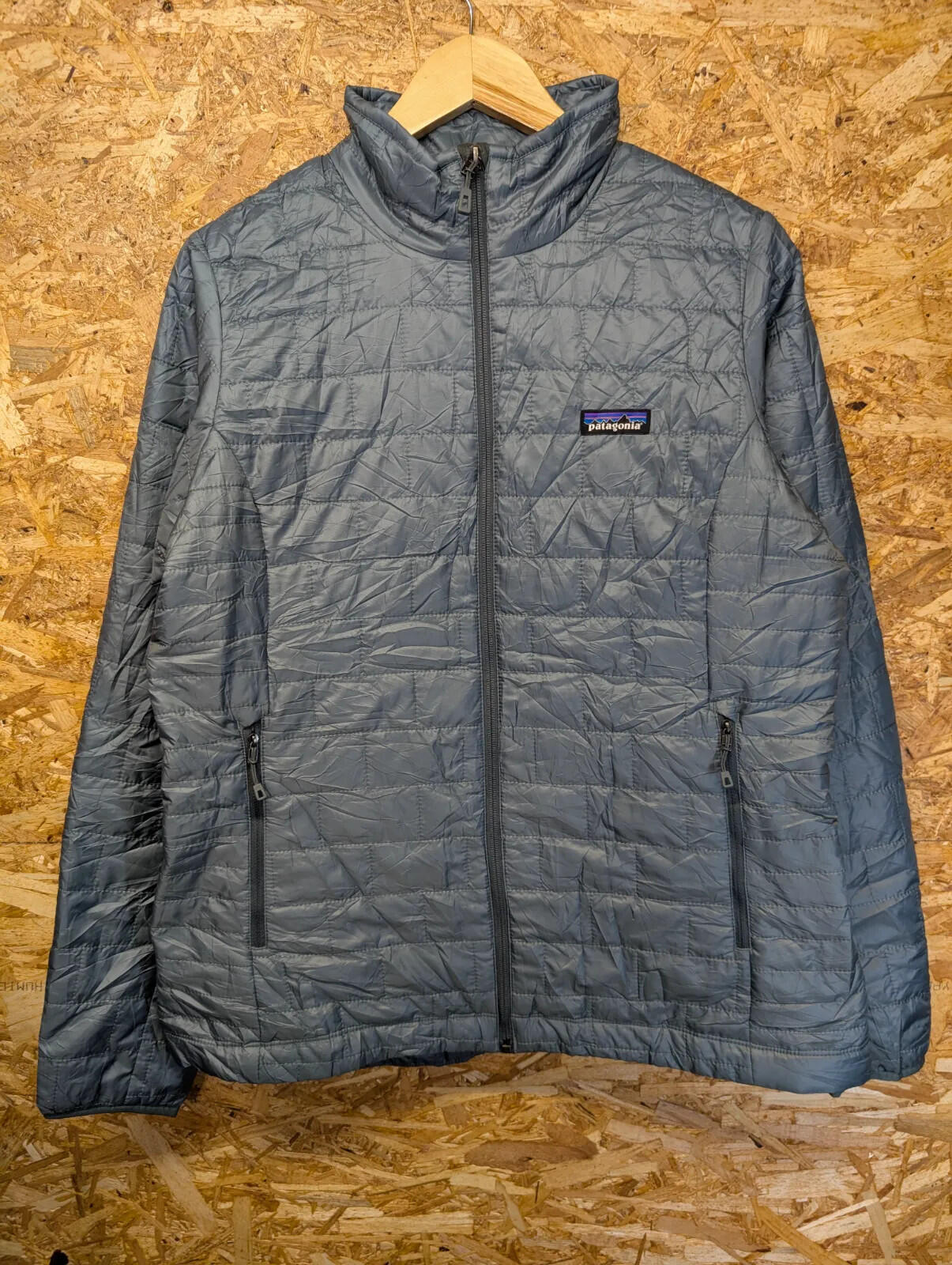 Patagonia Nano Puff Jacket Women Large Grey Quilted Primaloft Layer Insulated
