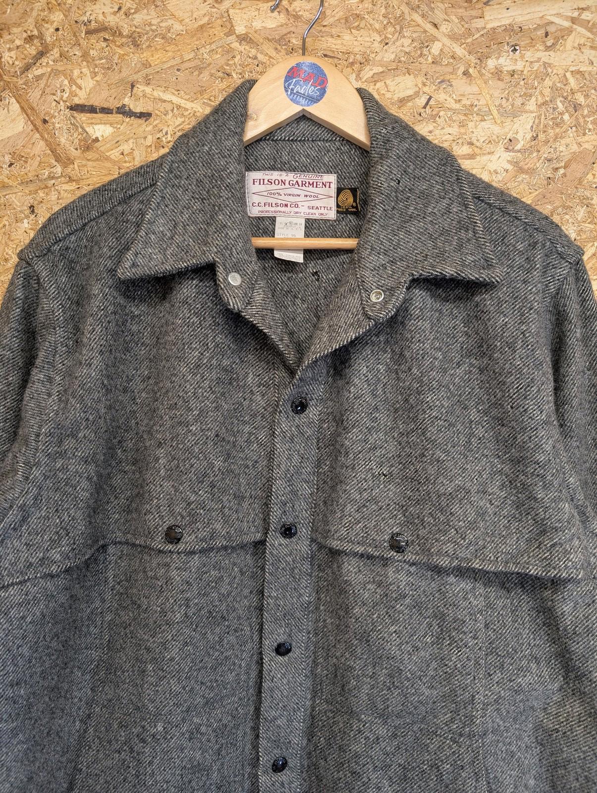 Filson Wool Cape Coat Large Men Style 95 Double Mackinaw Grey Jacket Vintage