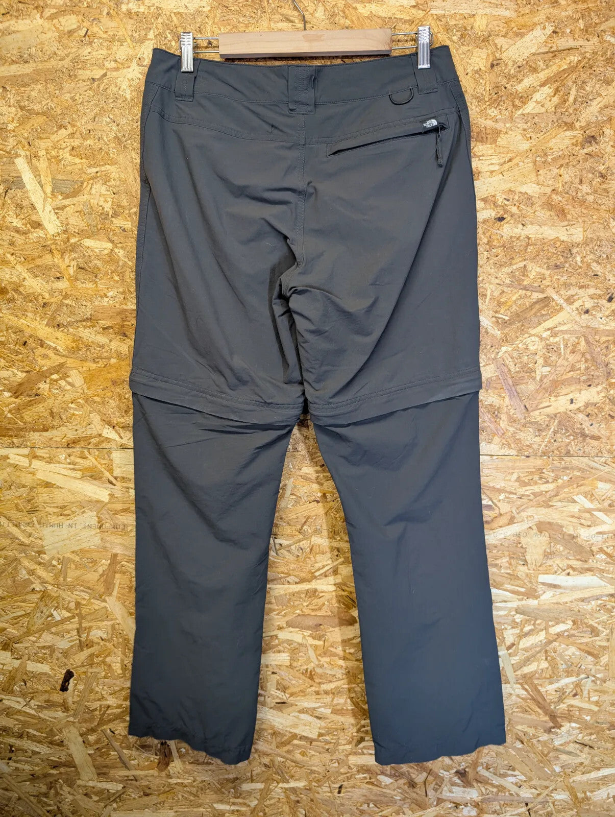 North Face Convertible Pant Women UK 10 W28 L32 Charcoal Zip Off Shorts Trousers