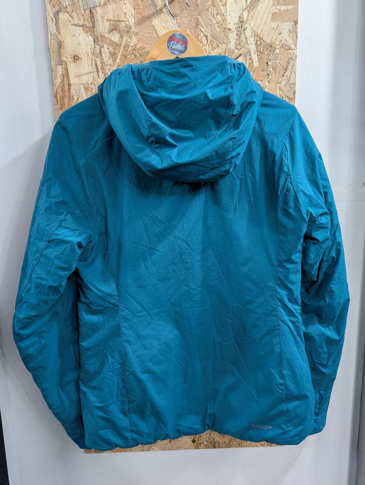 Rab Xenair Women Small 10 Jacket Hiking Walking Hooded Teal Blue Pertex Quantum