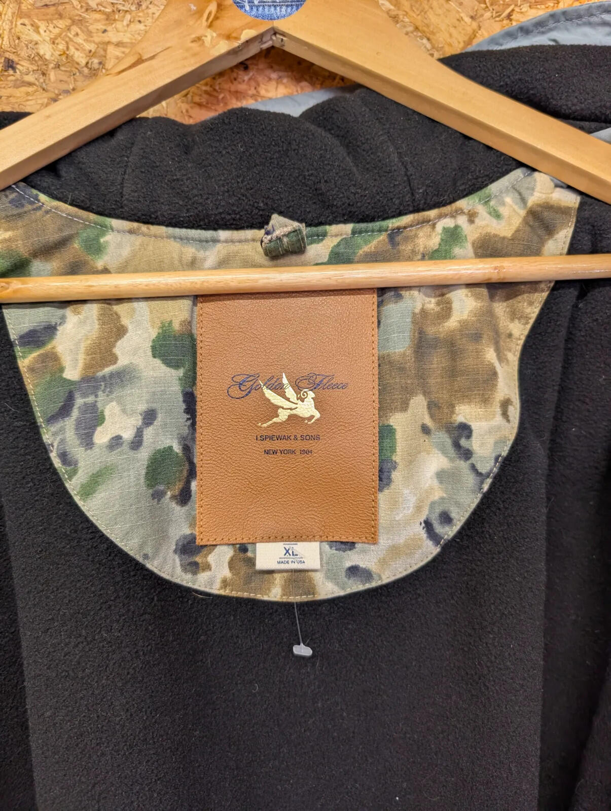 I Spiewak & Sons Golden Fleece Hooded Parka Mens XL Grey Polyester Camouflage
