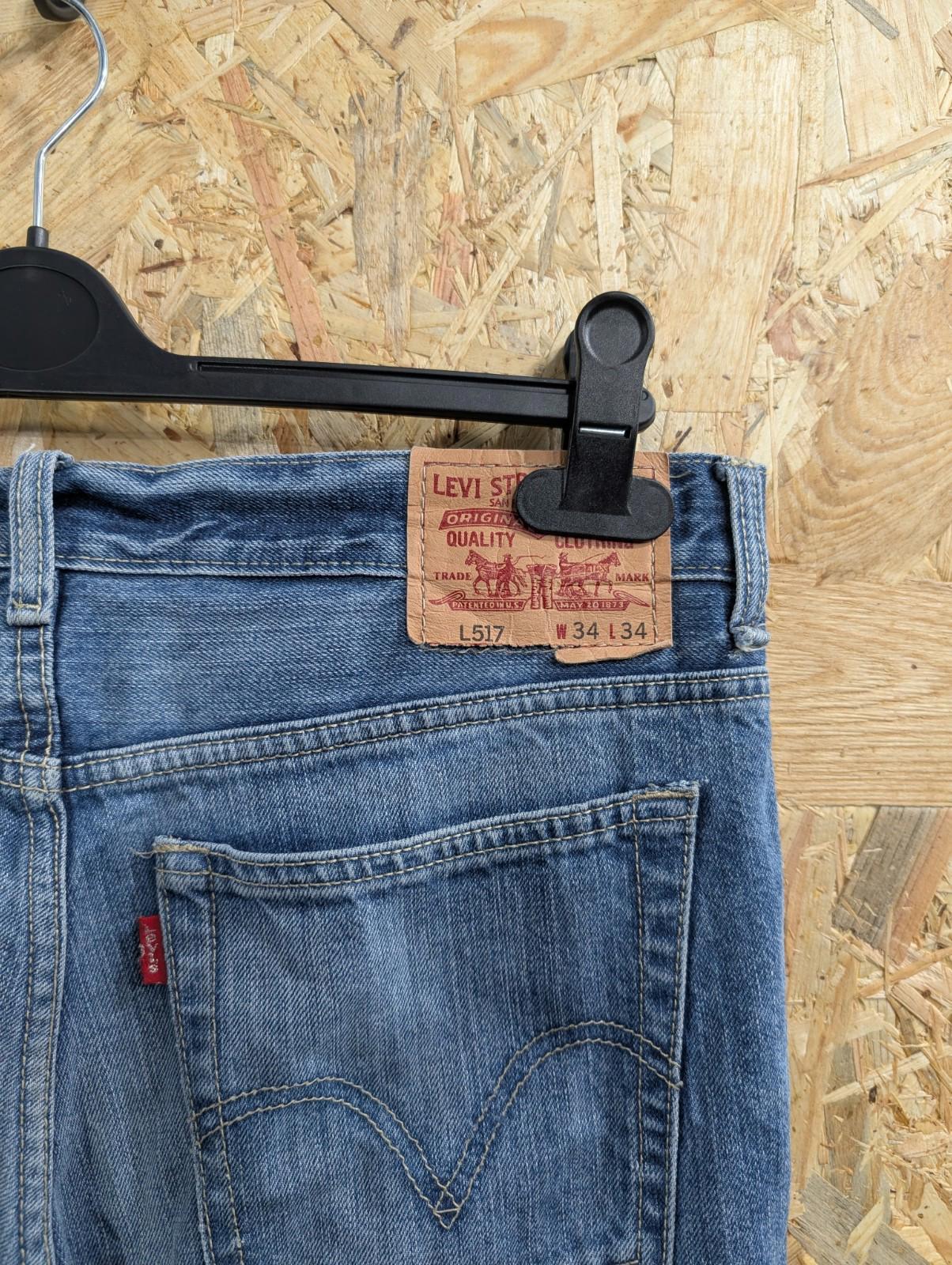 Levis 517 Jeans W34 L31 Straight Fit Regular Fit Mid Wash Blue Denim Zip Fly
