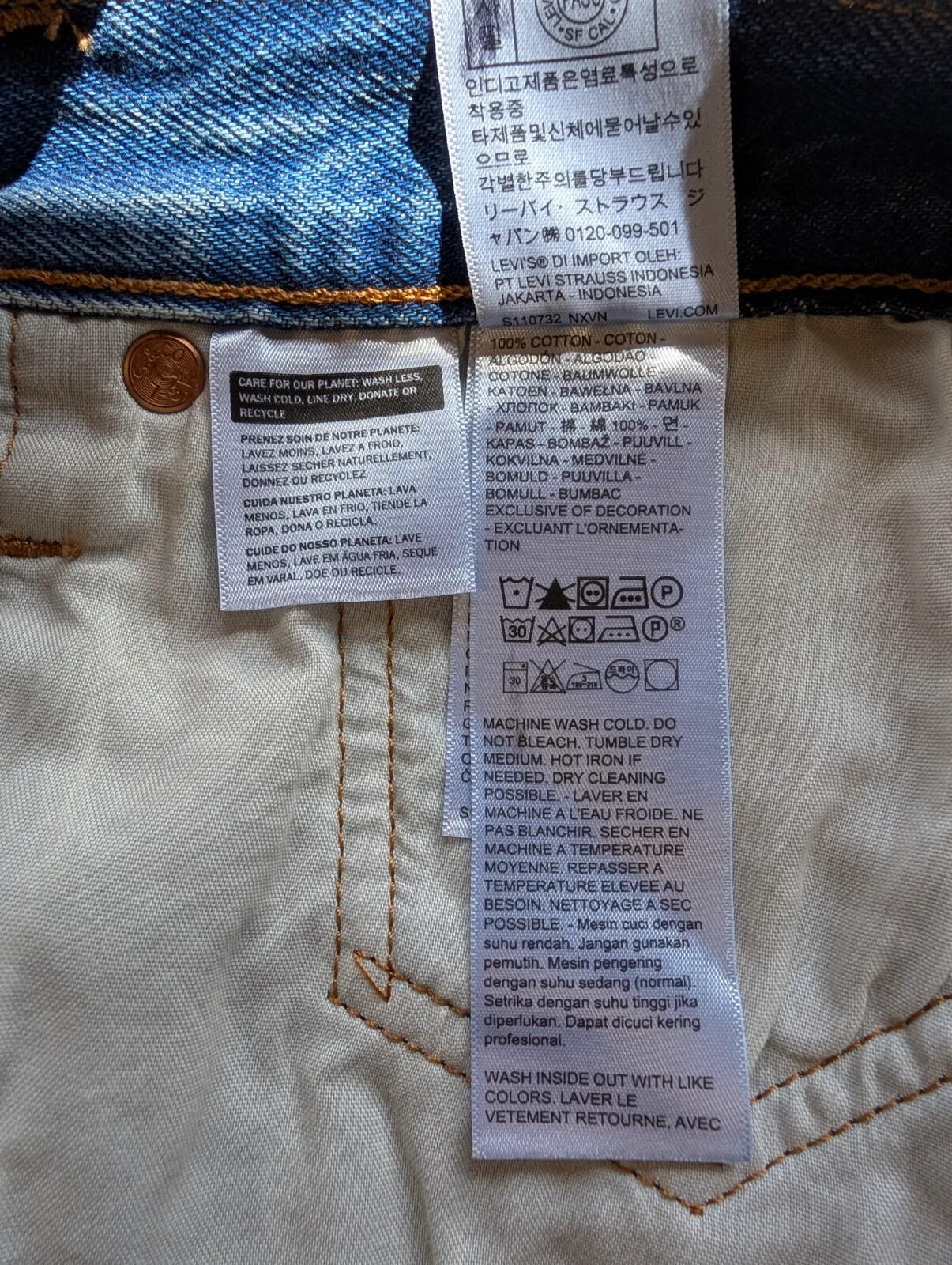 Levis 501 90s Jeans Mens W34 L30 Blue Distressed Denim Regular Straight Selvedge