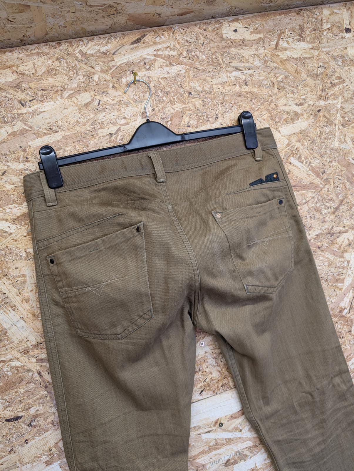 Diesel Darron W34 L32 Beige Tan Brown Jeans Regular Slim Tapered Zip Fly