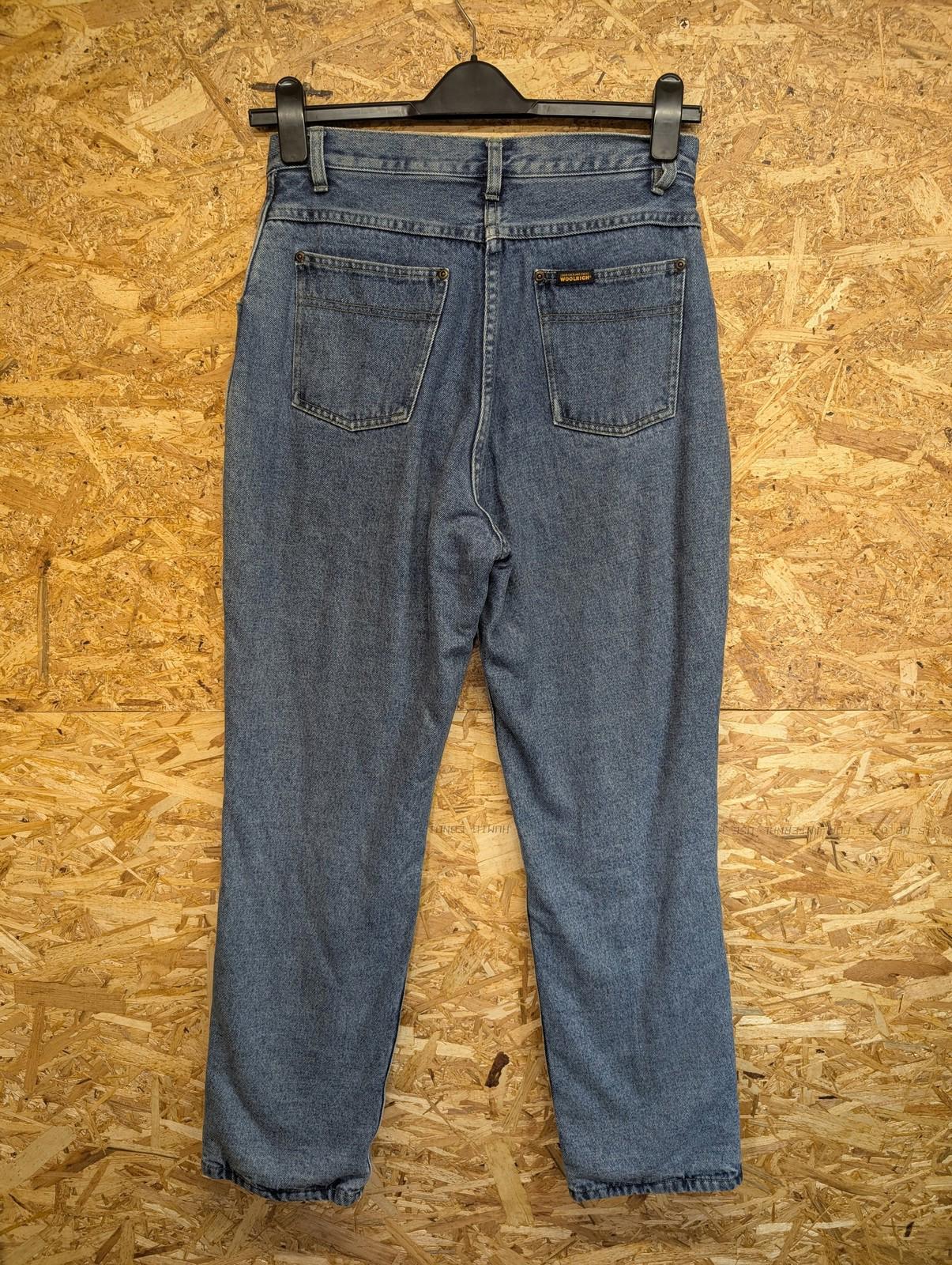 Woolrich Jeans W28 L30 UK 10 Women Denim Blue Fleece Lined Warm Vintage 90s