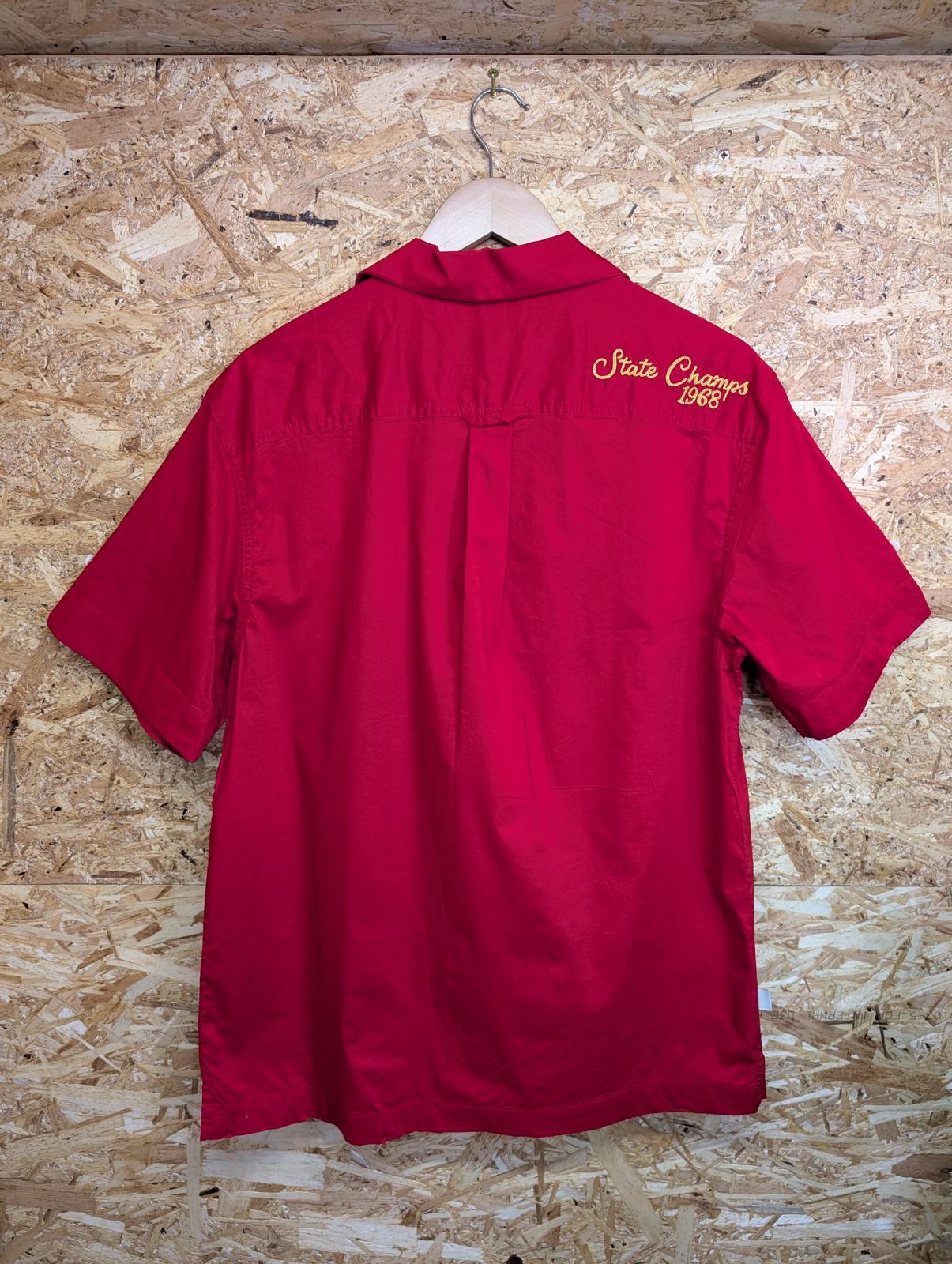 & Sons Pioneer Bowling Shirt Large Cotton Short Sleeve Embroidered