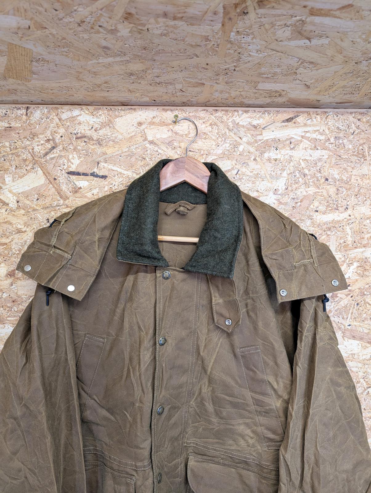 Filson Large Hooded Tin Cloth Field Jacket Style 641n Coat Made In Usa
