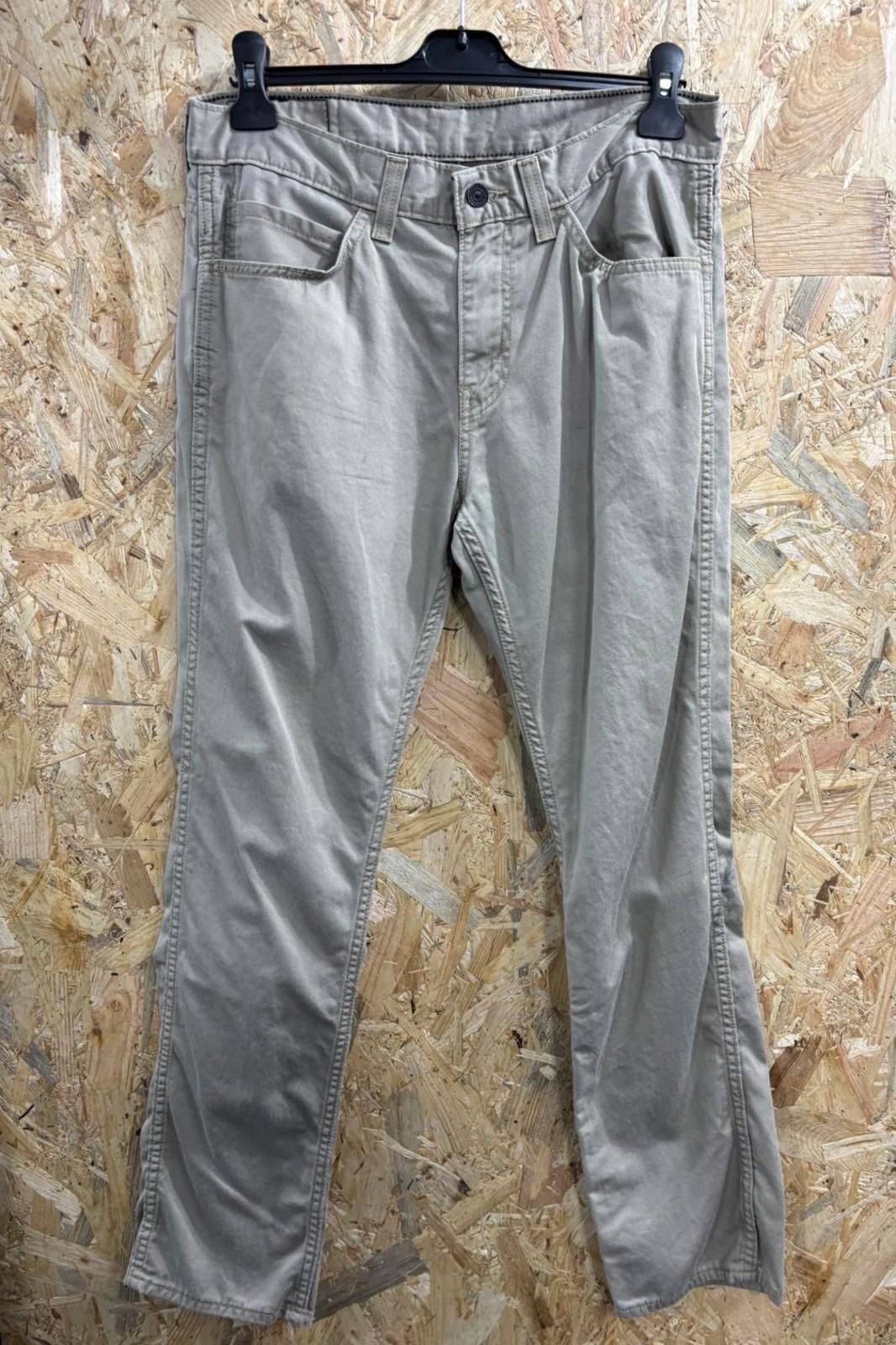 Levis 511 Slim Stone Jeans W32 L30 Men Straight Black Tab Chino Denim Beige Zip