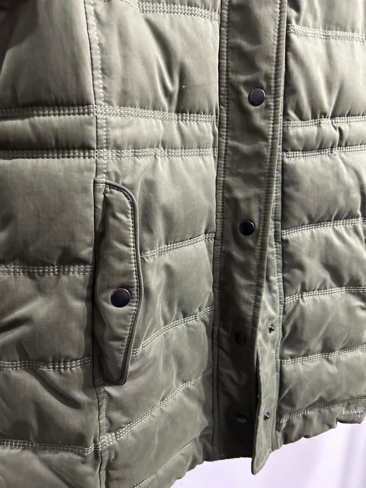 Weird Fish Tonka Parka Womens Medium 10 Khaki Green Quilted Puffer Hooded Coat