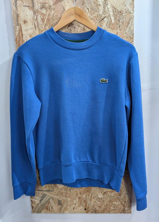 Lacoste Sweatshirt XS Men French Blue Logo Crew Neck Crocodile Oi Polloi Casuals
