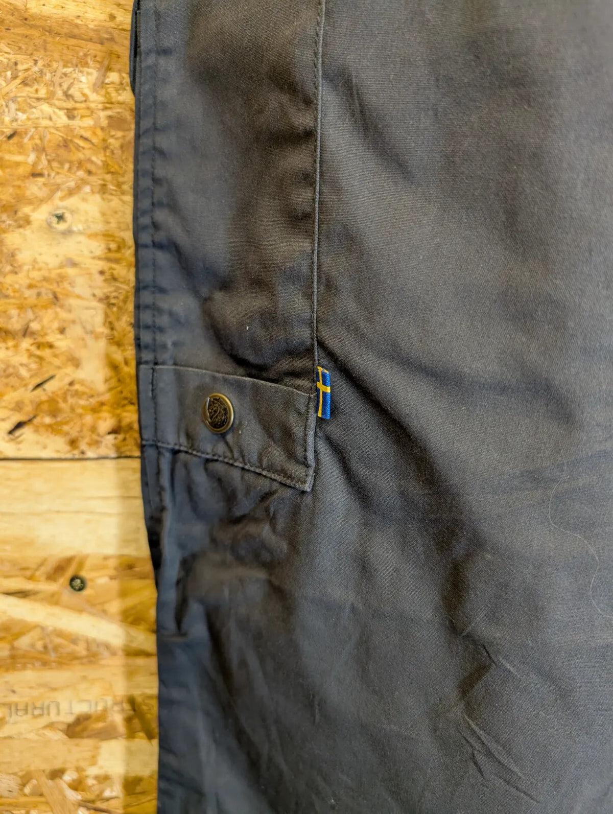 Fjallraven G1000 Cargo Trousers Men W36 L30 Black Grey Cotton Relaxed Fit Hiking