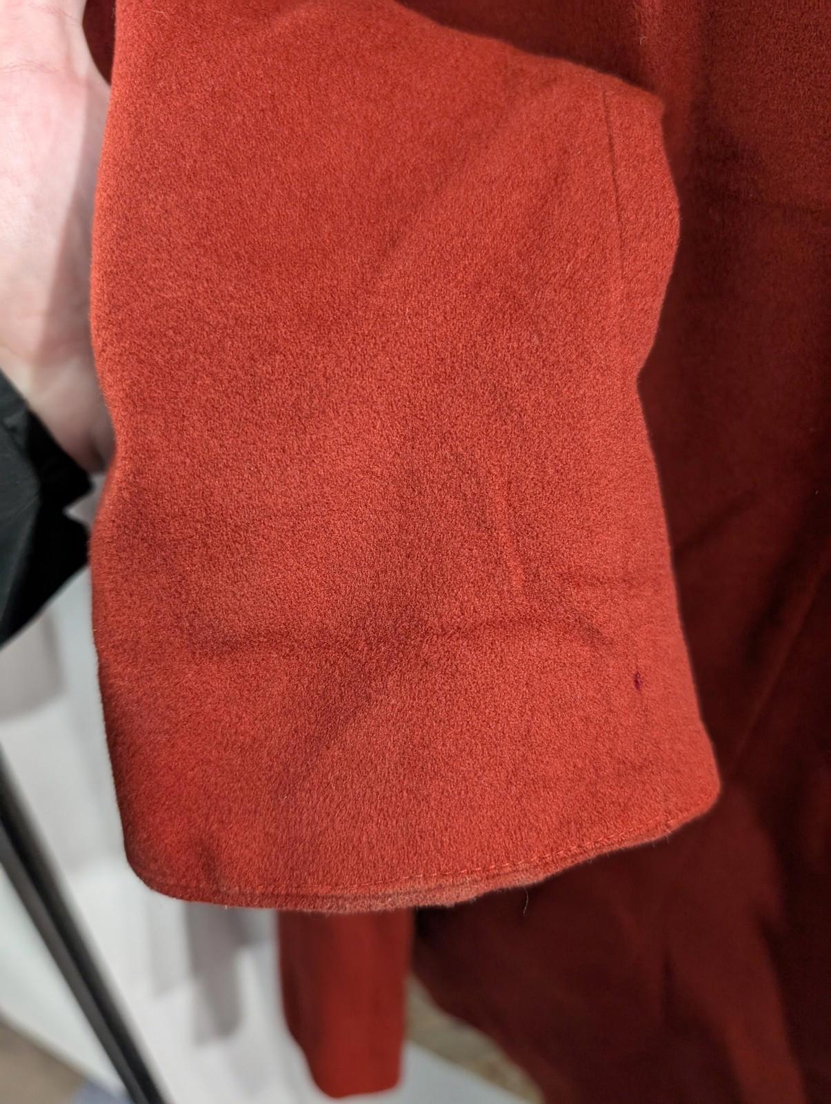 Burberry Blazer Jacket 8-10 Medium Women Vintage Red Cashmere Wool Blend