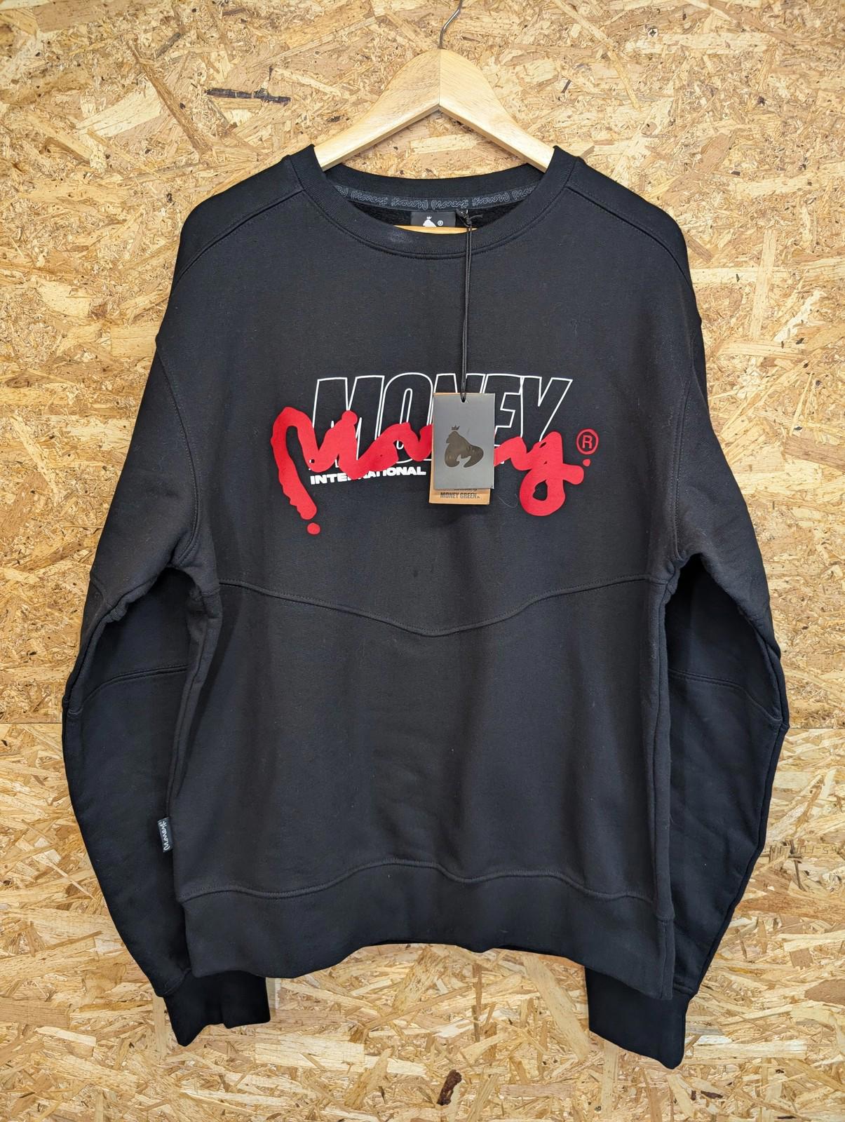Money Clothing Ape Crew Neck Men's XL Black Sweatshirt Graphic Logo Cotton