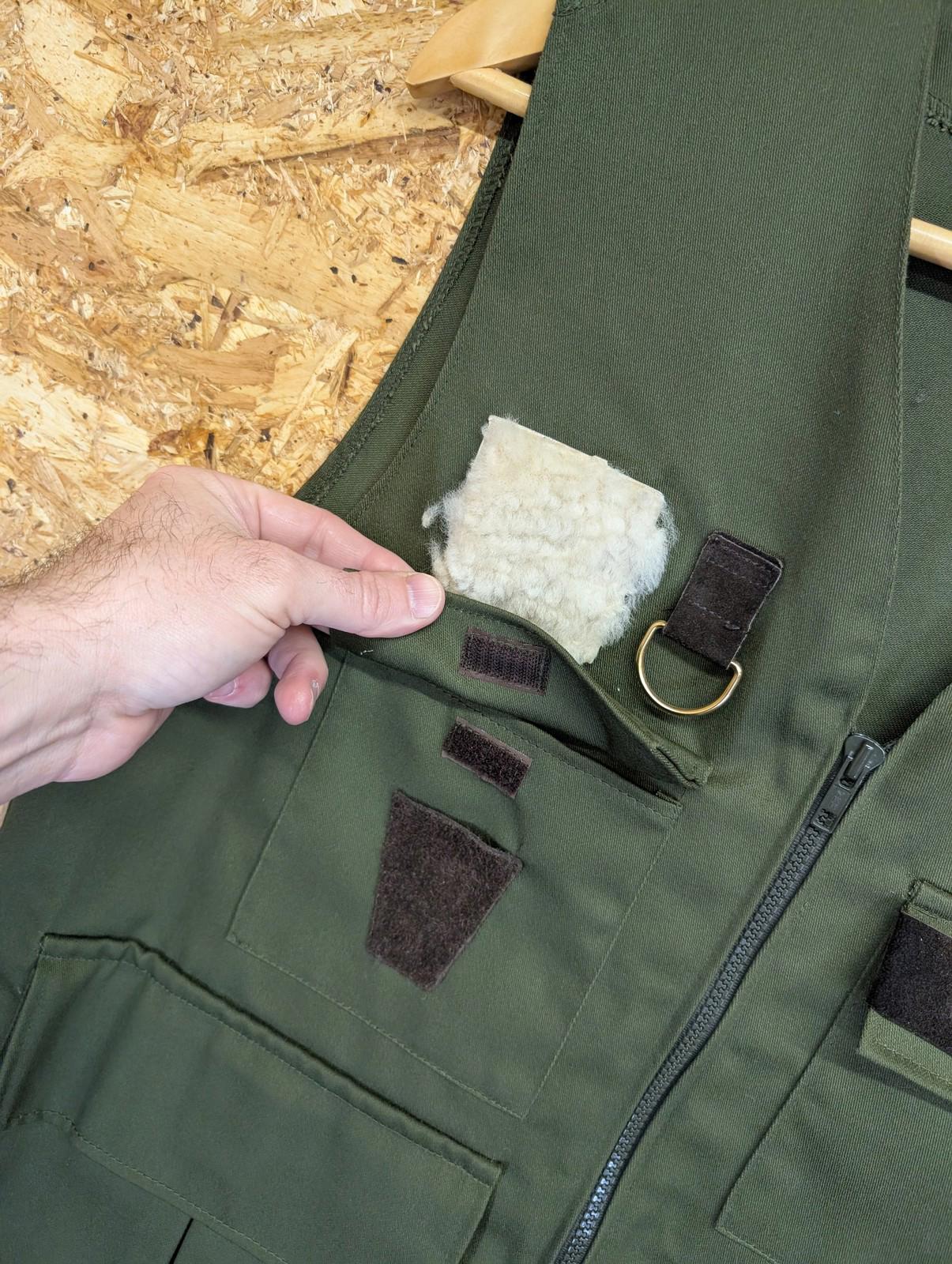 Barbour Vintage Vest Medium 80s Flyfisher Gilet Green Dry Fly Fishing Waistcoat