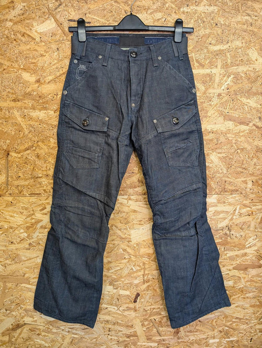 G-Star Raw Storm Elwood Jeans W28 L32 Men Cargo Utility Straight Leg Dark Denim