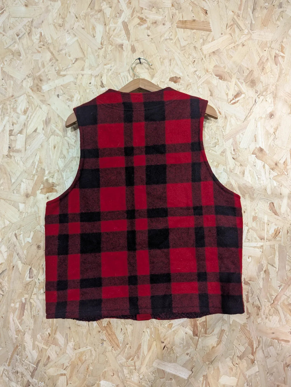 Filson Mackinaw Wool Vest Mens XXL 46 Red Black Buffalo Heavy Lined USA Made