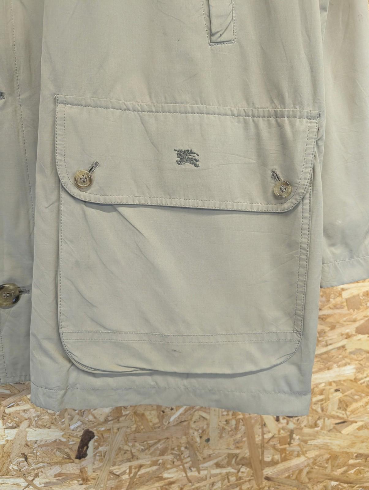 Burberry Beige Mac Coat XL 44 Men Nova Check Lined Button Pocket 90s Vintage