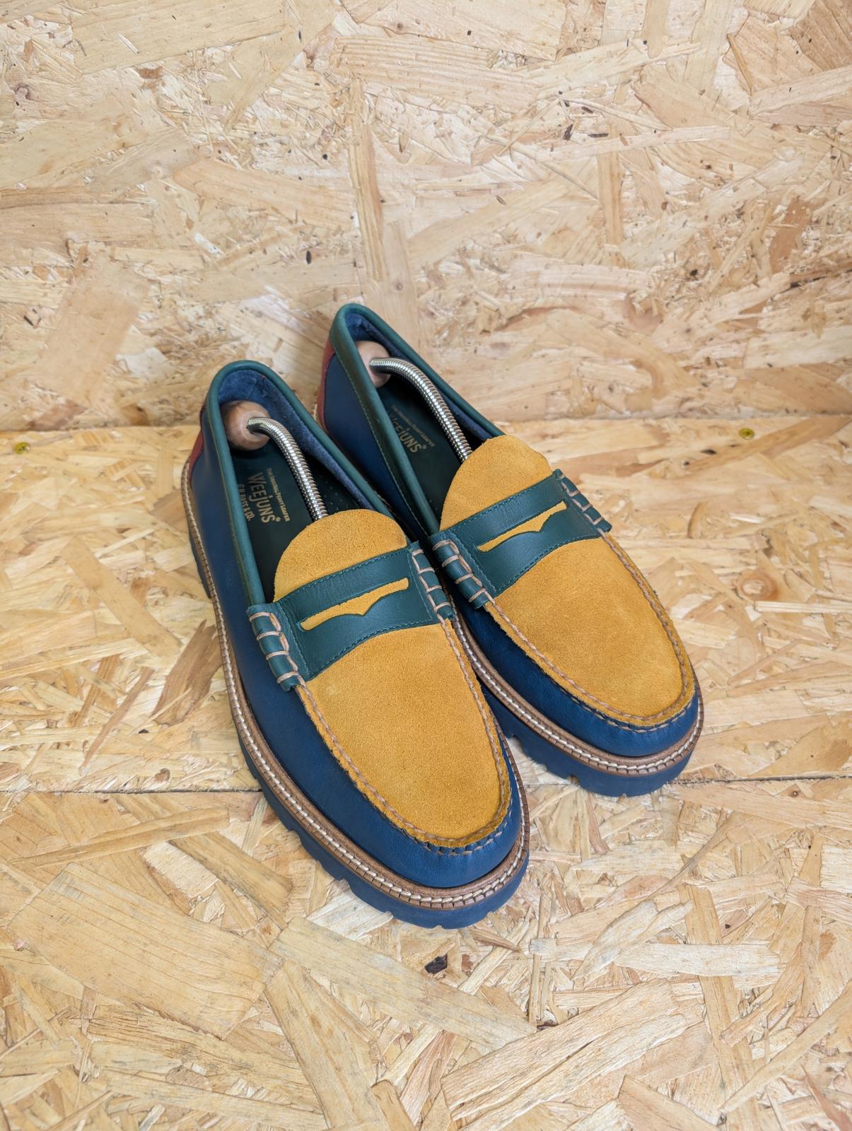 GH Bass Weejuns 8 UK 42 EU Two-Tone Penny Loafers Shoes Extralight Slip On