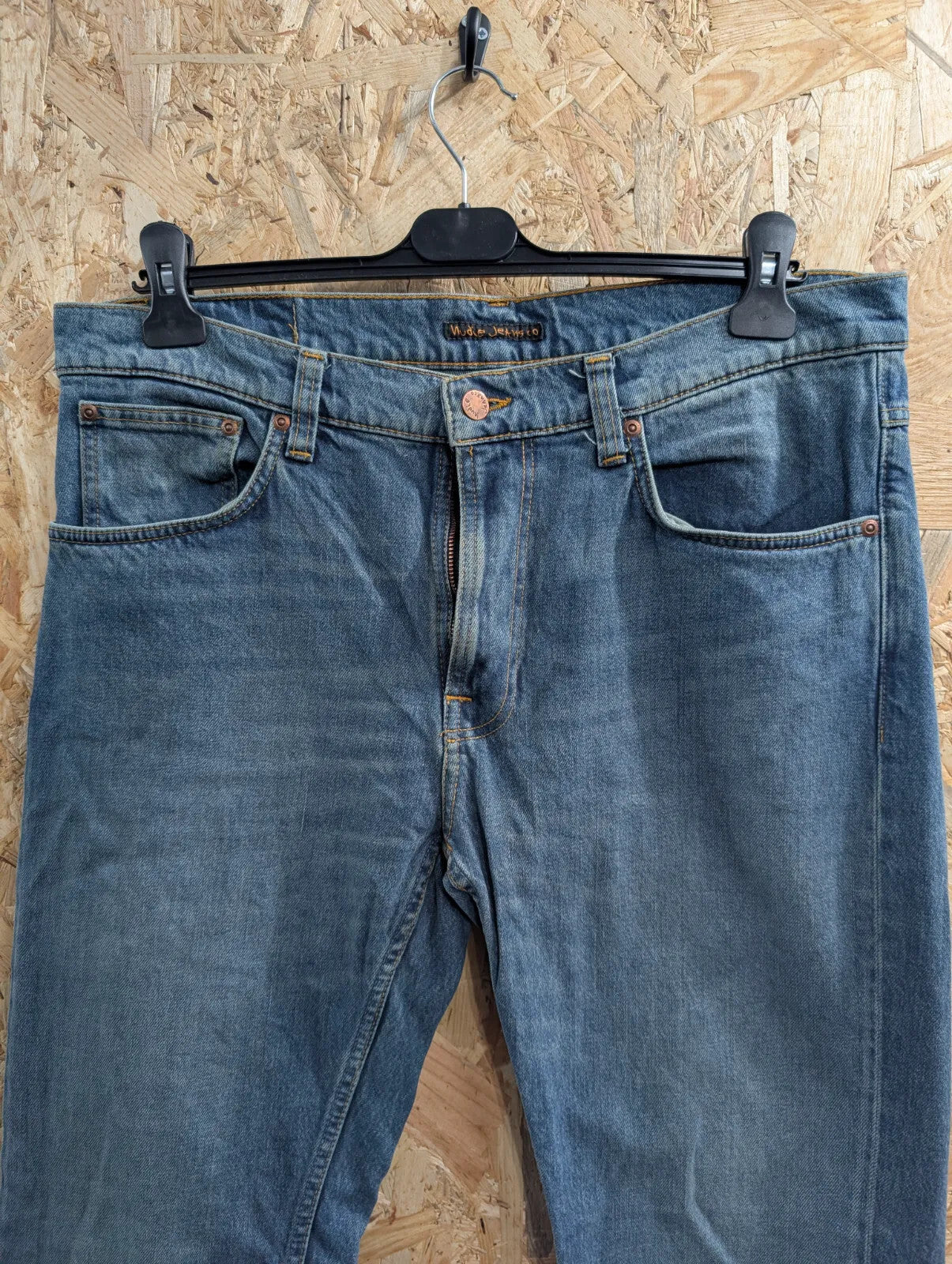 Nudie Jeans Lean Dean Mens W36 L32 Blue Denim Lean Dean
